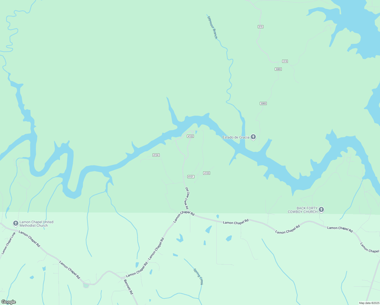 map of restaurants, bars, coffee shops, grocery stores, and more near 612 Old Clear Creek Road in Jasper