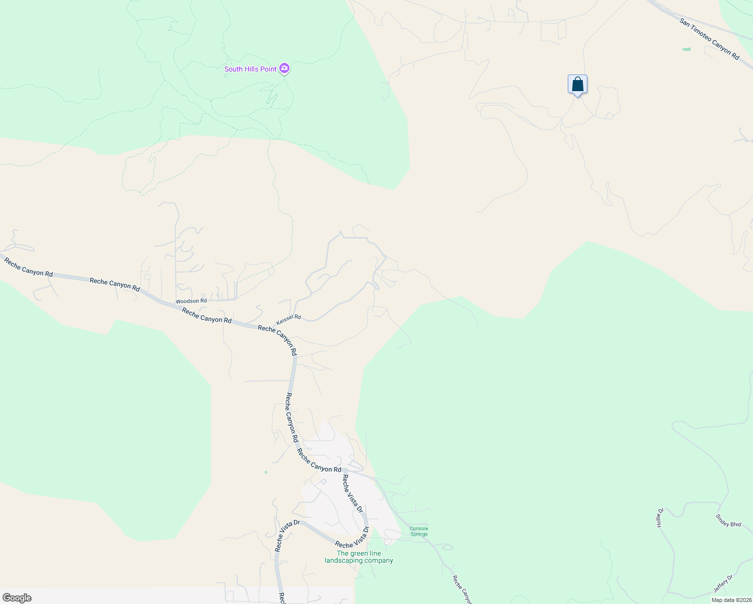 map of restaurants, bars, coffee shops, grocery stores, and more near 8234 Reche Canyon Road in Colton