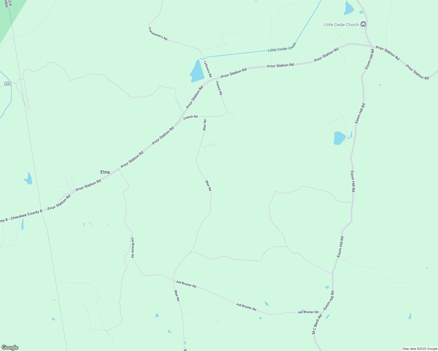 map of restaurants, bars, coffee shops, grocery stores, and more near 1072 Blair Road in Cedartown