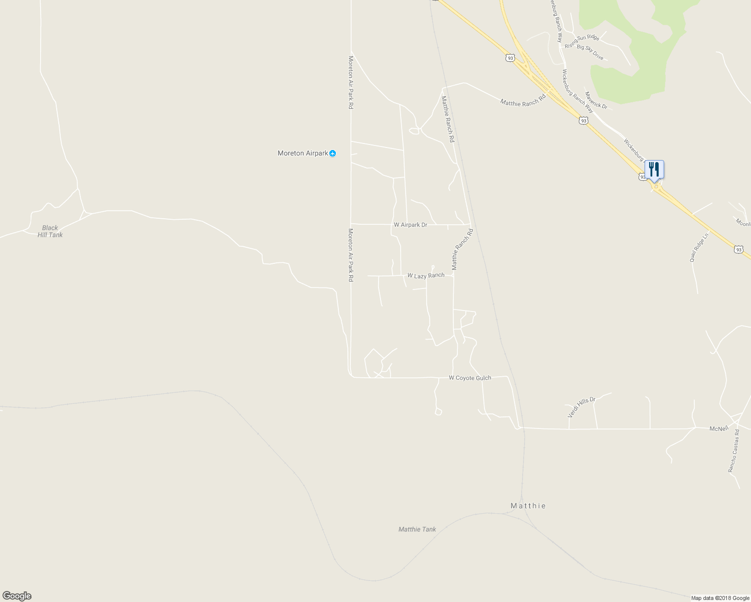 map of restaurants, bars, coffee shops, grocery stores, and more near 20875 W Lazy Ranch Rd in Wickenburg