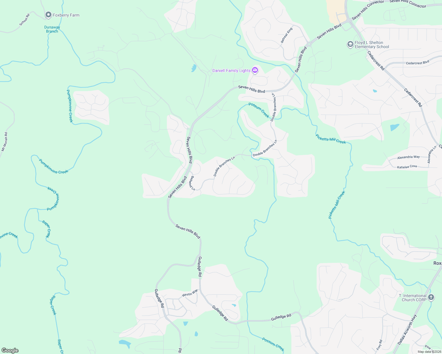 map of restaurants, bars, coffee shops, grocery stores, and more near 156 Starry Night Way in Dallas