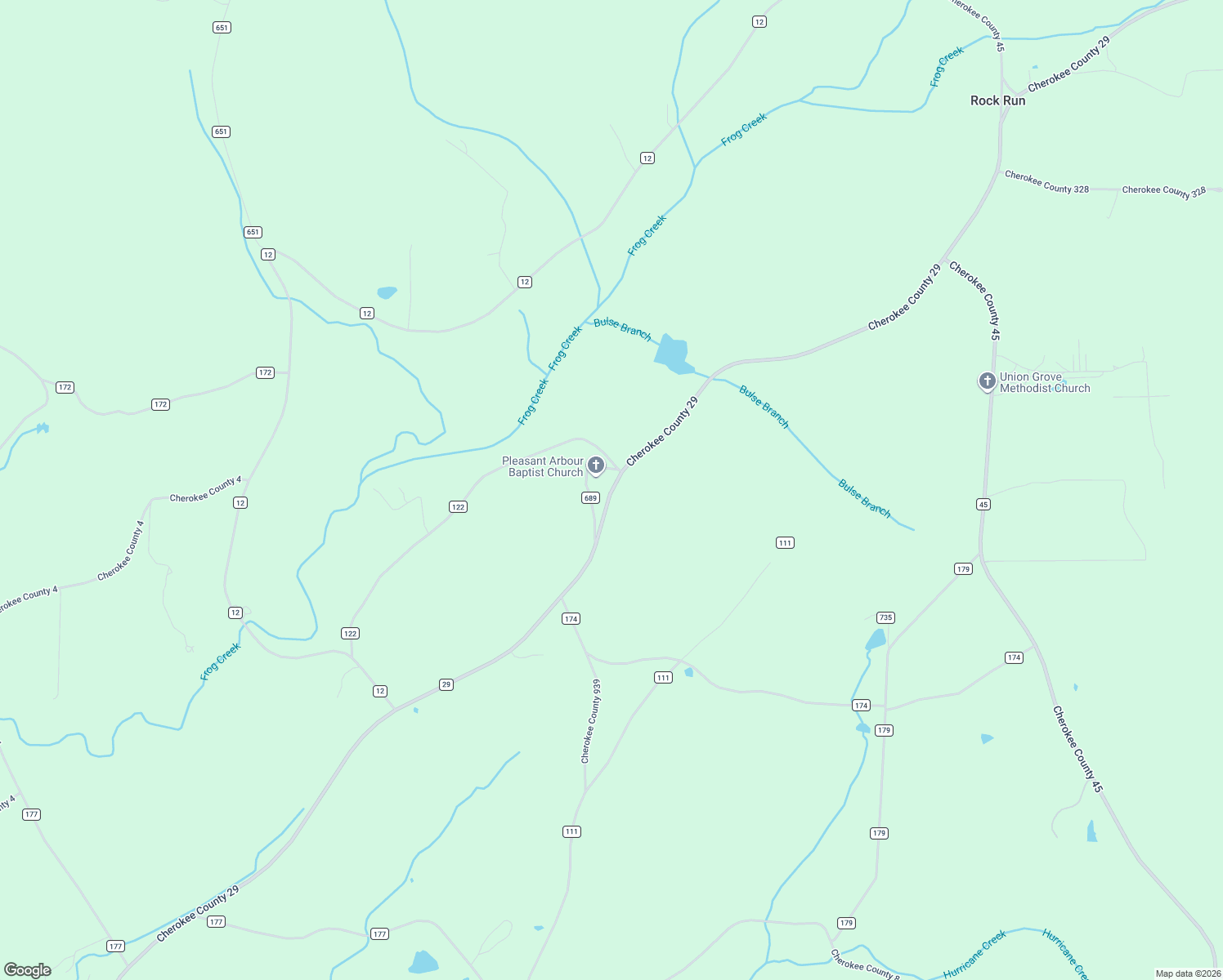 map of restaurants, bars, coffee shops, grocery stores, and more near Cherokee County 29 in Piedmont