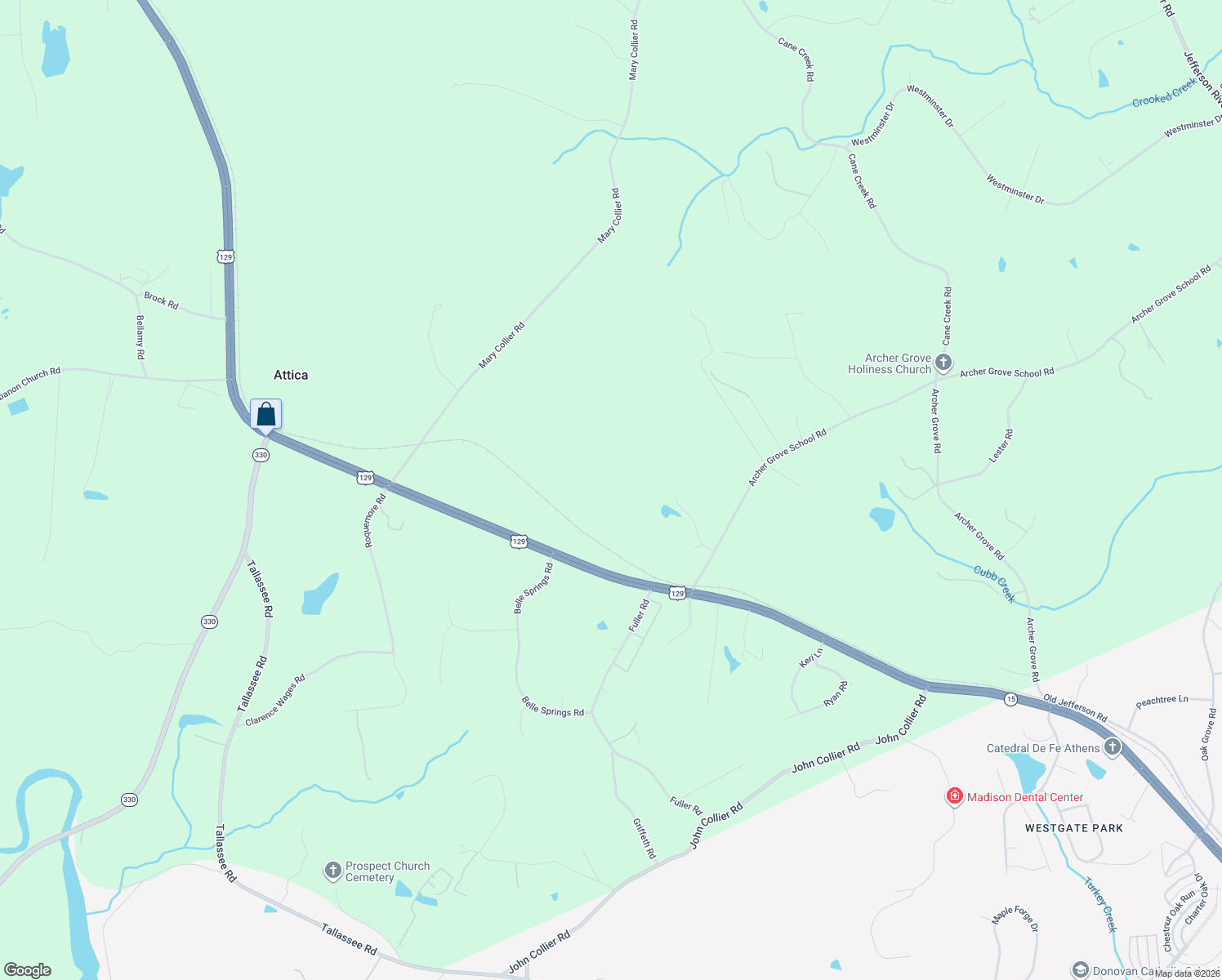 map of restaurants, bars, coffee shops, grocery stores, and more near  in Athens