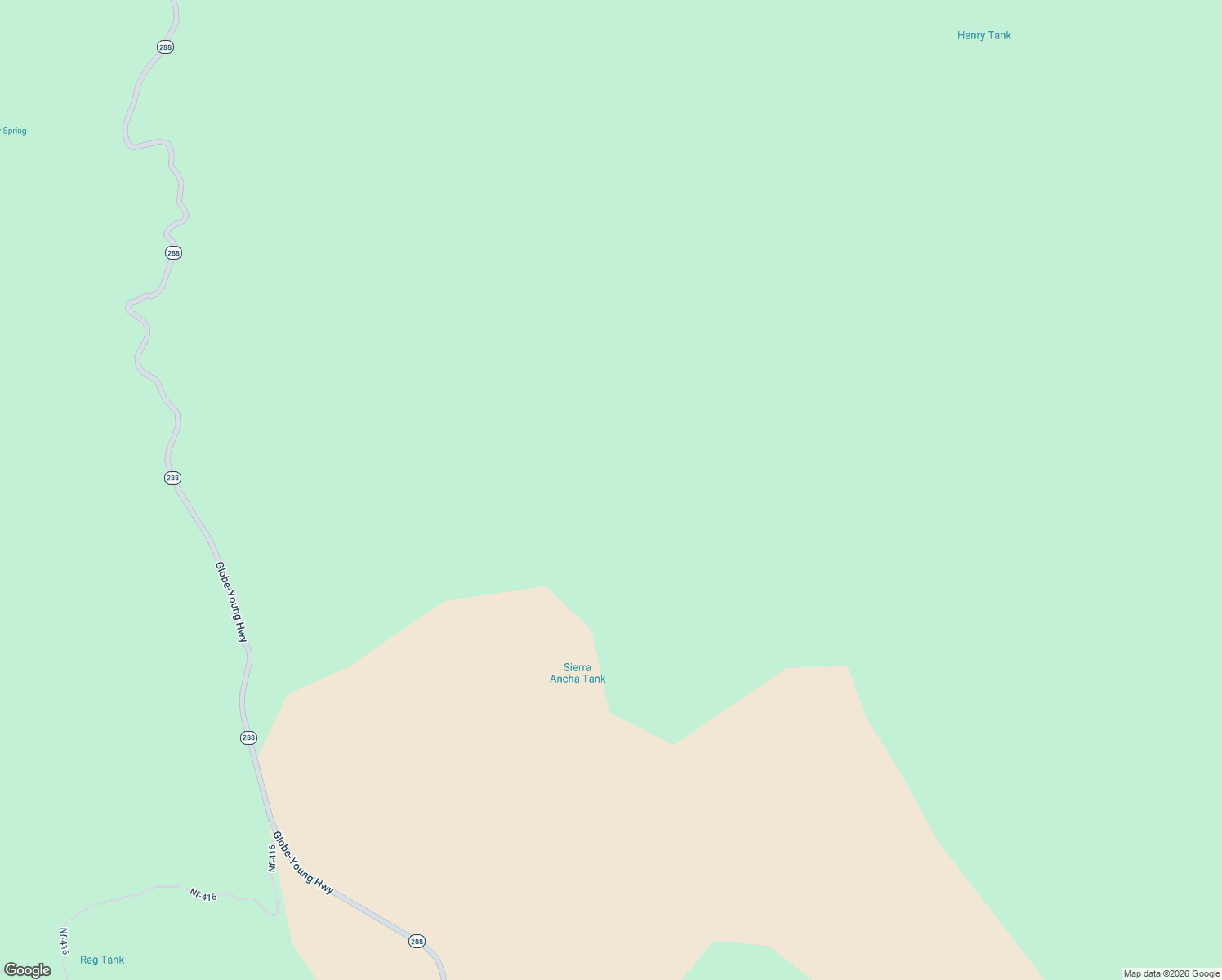 map of restaurants, bars, coffee shops, grocery stores, and more near Globe-Young Highway in Young