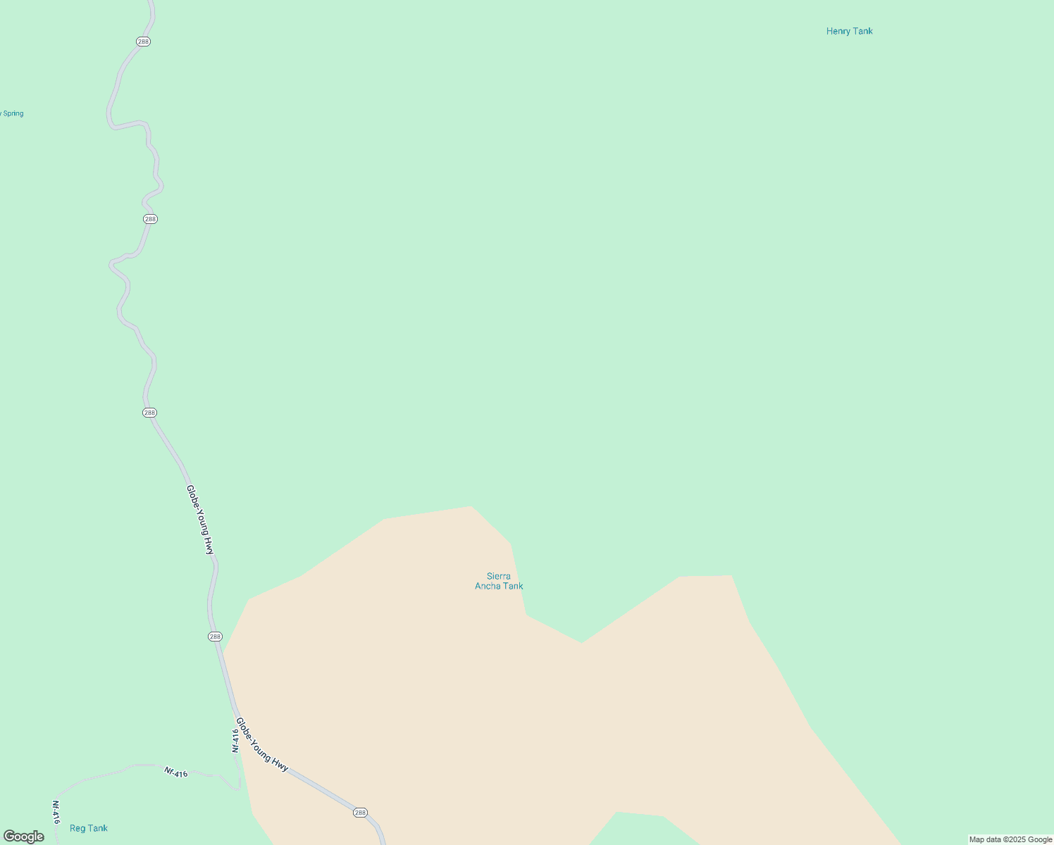 map of restaurants, bars, coffee shops, grocery stores, and more near Globe-Young Highway in Young