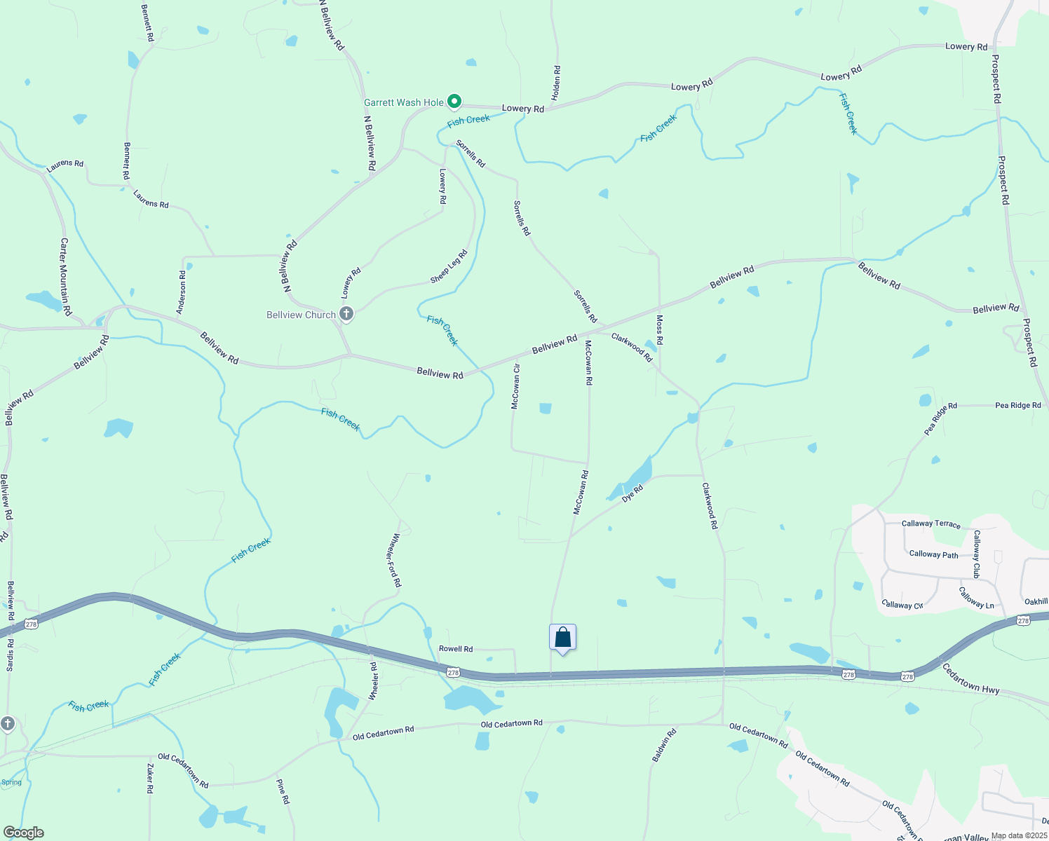 map of restaurants, bars, coffee shops, grocery stores, and more near 187 McCowan Circle in Rockmart