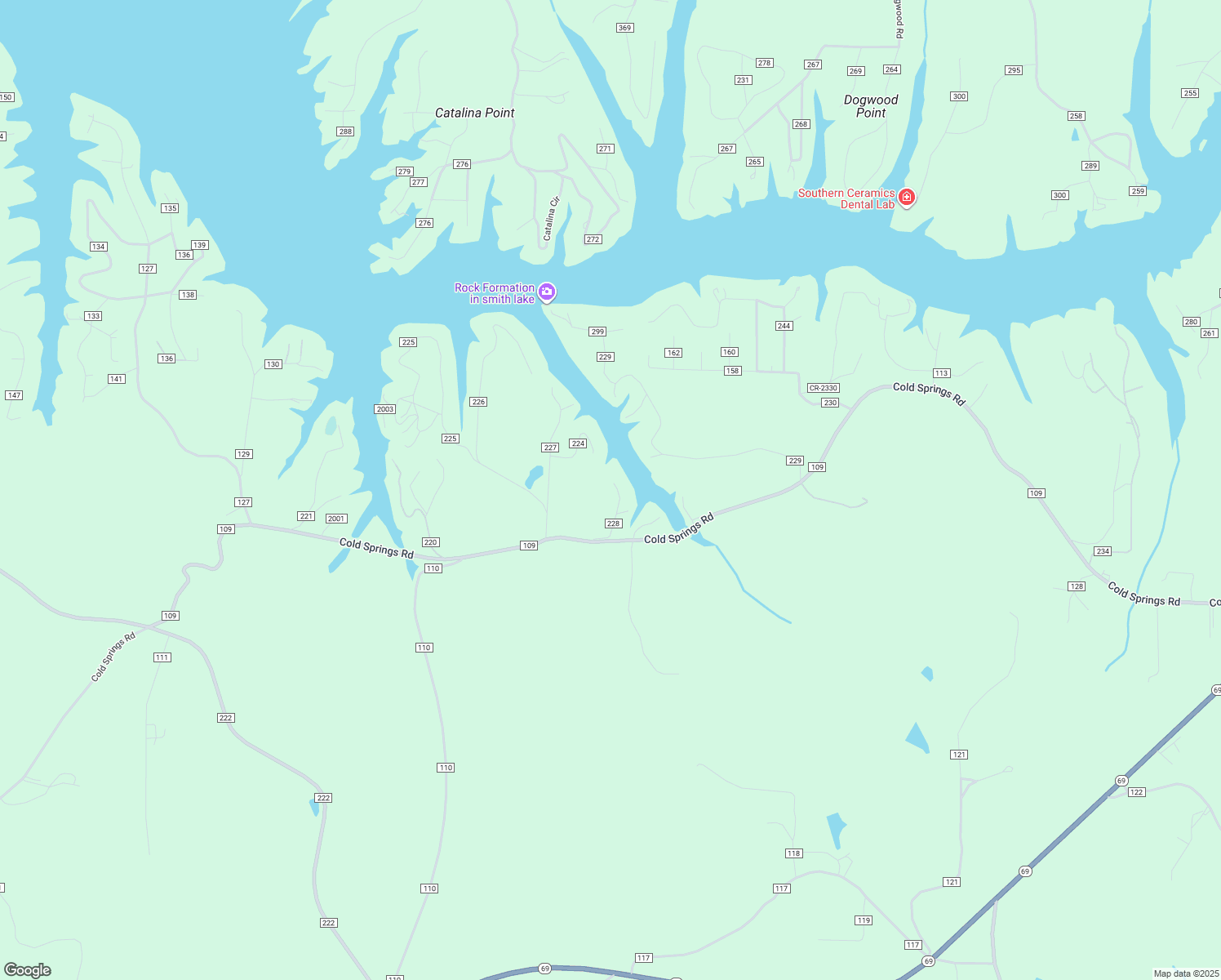 map of restaurants, bars, coffee shops, grocery stores, and more near 95 County Road 228 in Cullman