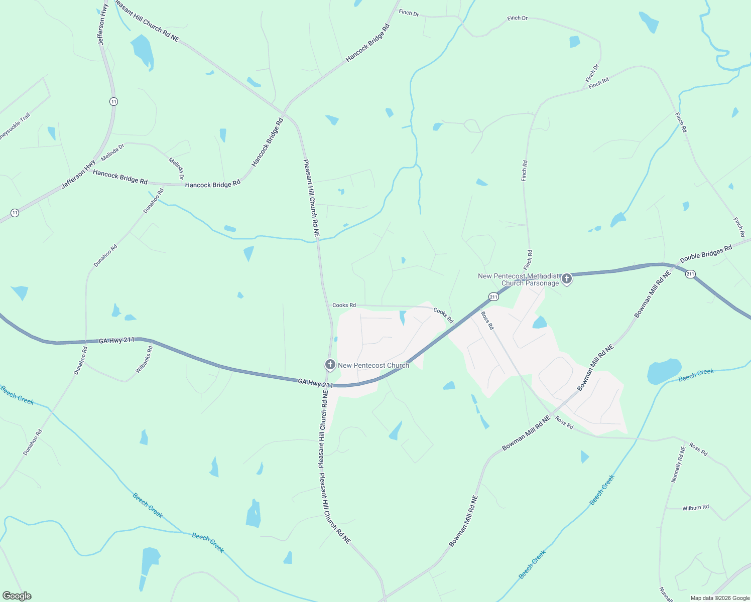 map of restaurants, bars, coffee shops, grocery stores, and more near 524 Stoney Creek Road in Winder