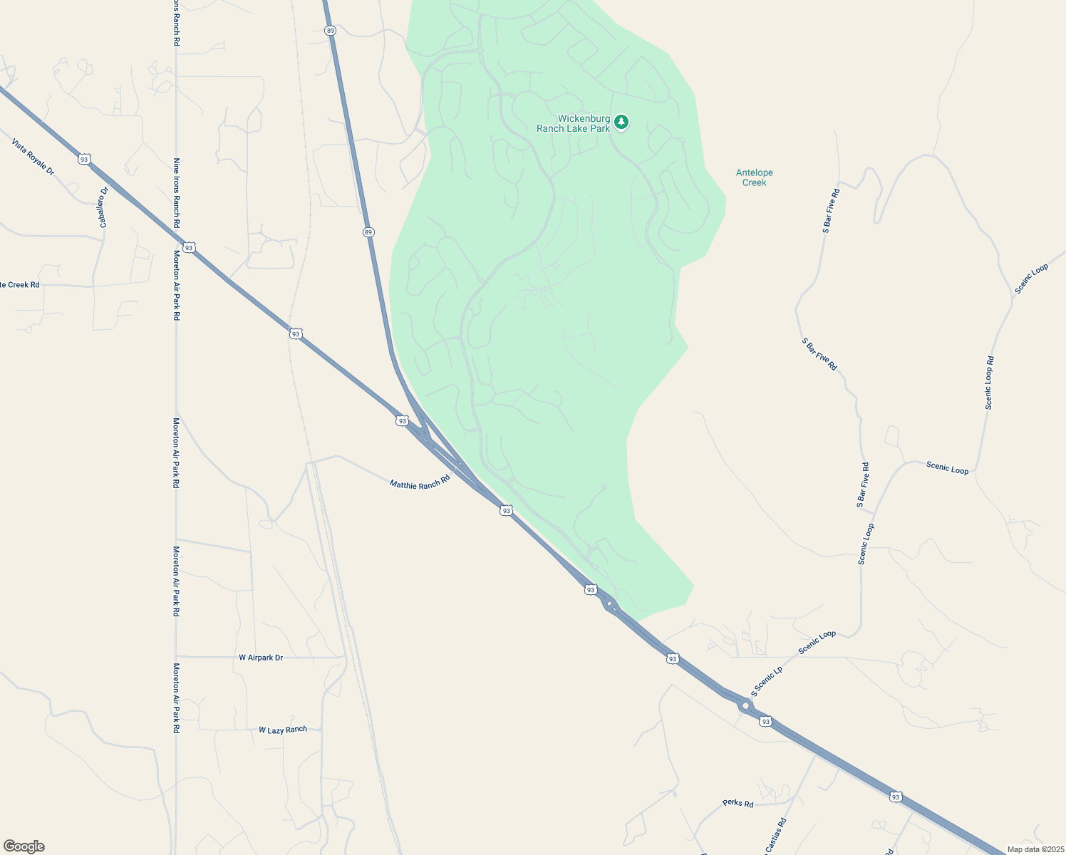 map of restaurants, bars, coffee shops, grocery stores, and more near 3307 Big Sky Drive in Wickenburg