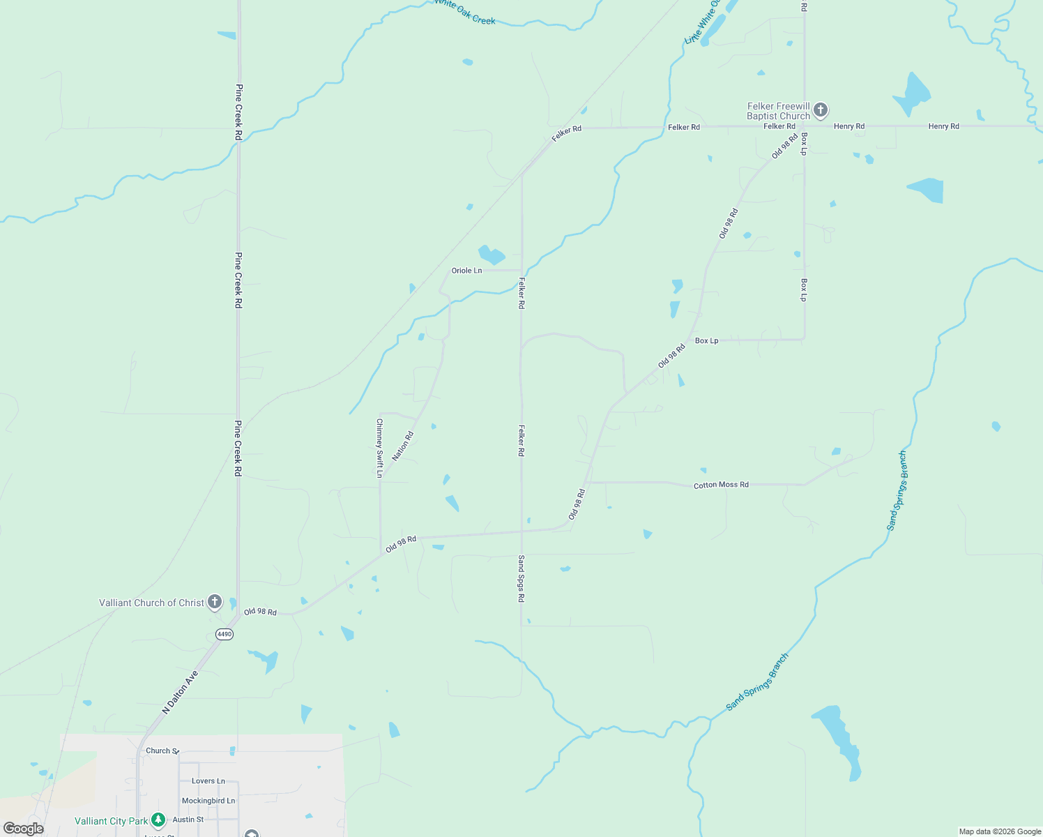 map of restaurants, bars, coffee shops, grocery stores, and more near N4480 in Valliant