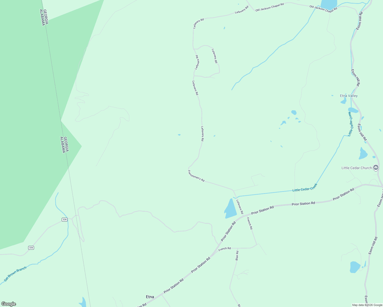 map of restaurants, bars, coffee shops, grocery stores, and more near 3472 Prior Station Road in Cedartown