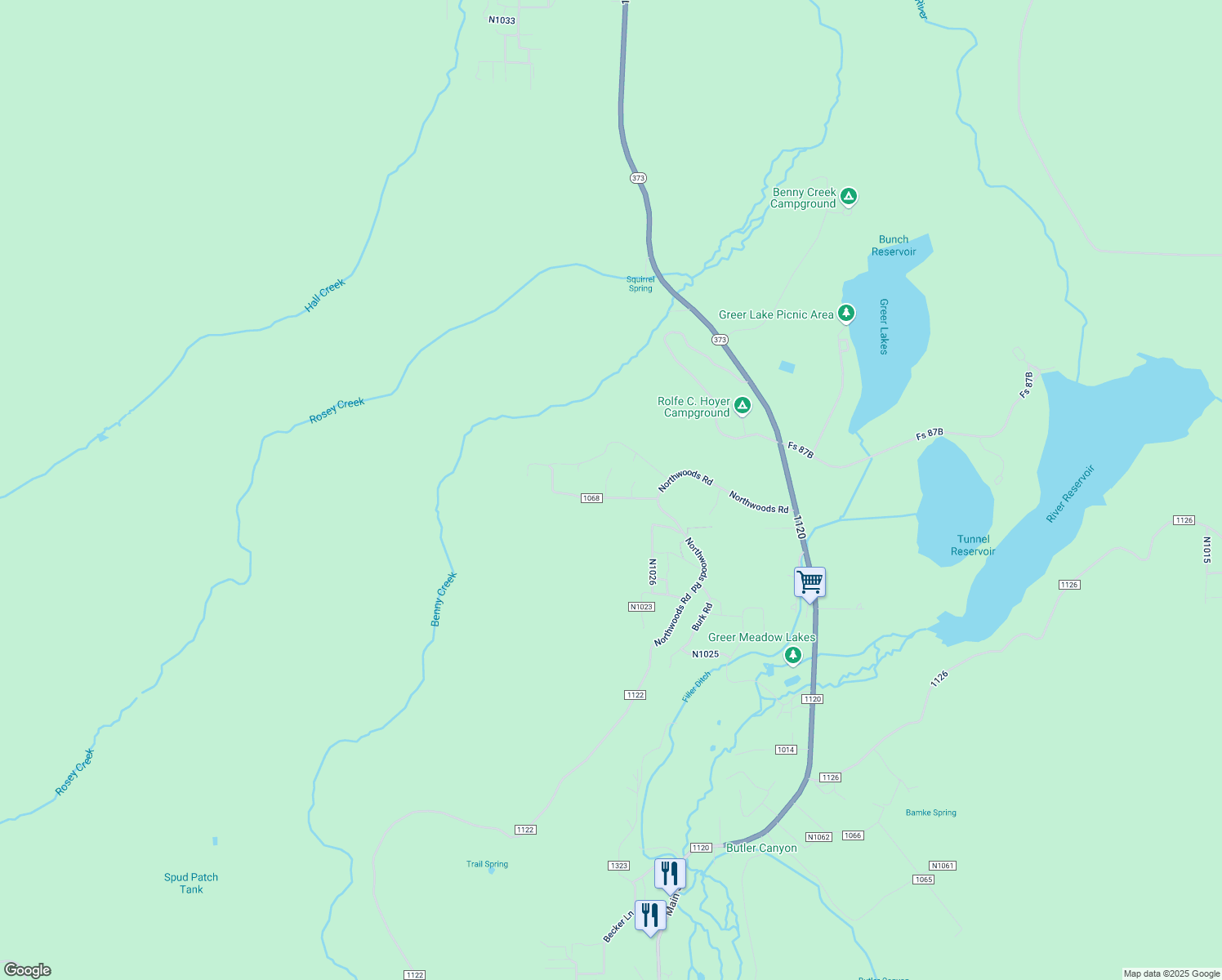 map of restaurants, bars, coffee shops, grocery stores, and more near 51 North 1068 in Greer
