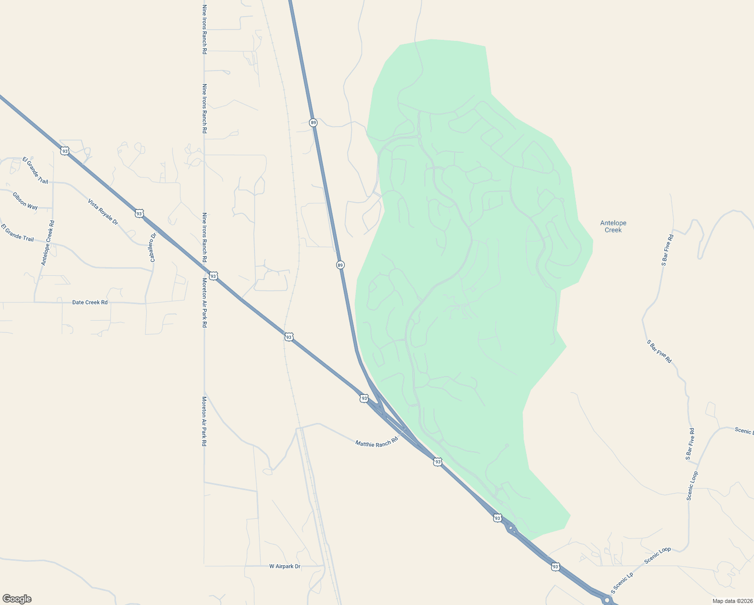 map of restaurants, bars, coffee shops, grocery stores, and more near 3995 Rolling Stock Way in Wickenburg