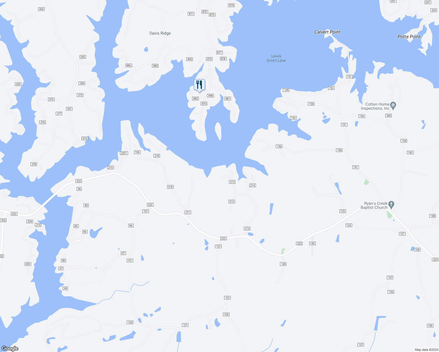 map of restaurants, bars, coffee shops, grocery stores, and more near 354 County Road 211 in Bremen