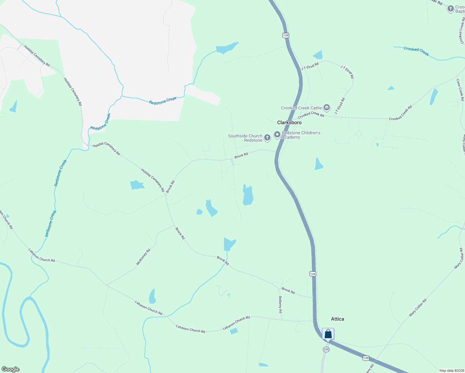 map of restaurants, bars, coffee shops, grocery stores, and more near 22 Reese Ridge Dr in Athens