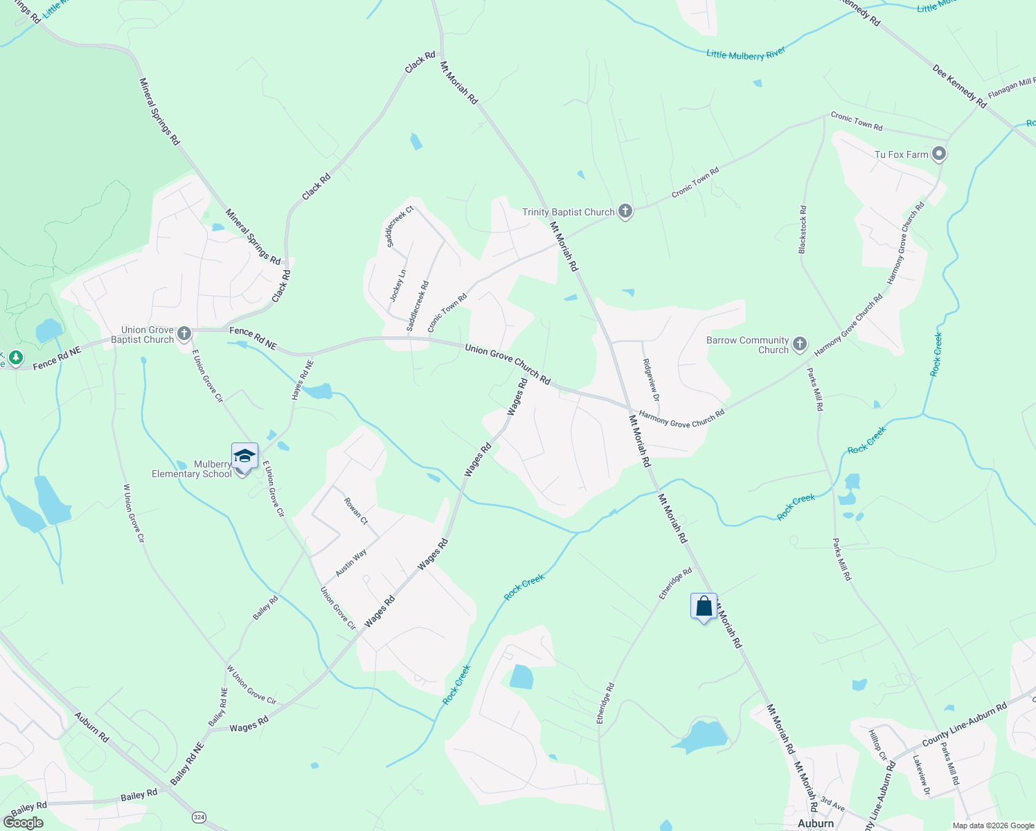 map of restaurants, bars, coffee shops, grocery stores, and more near 481 Wages Rd in Auburn