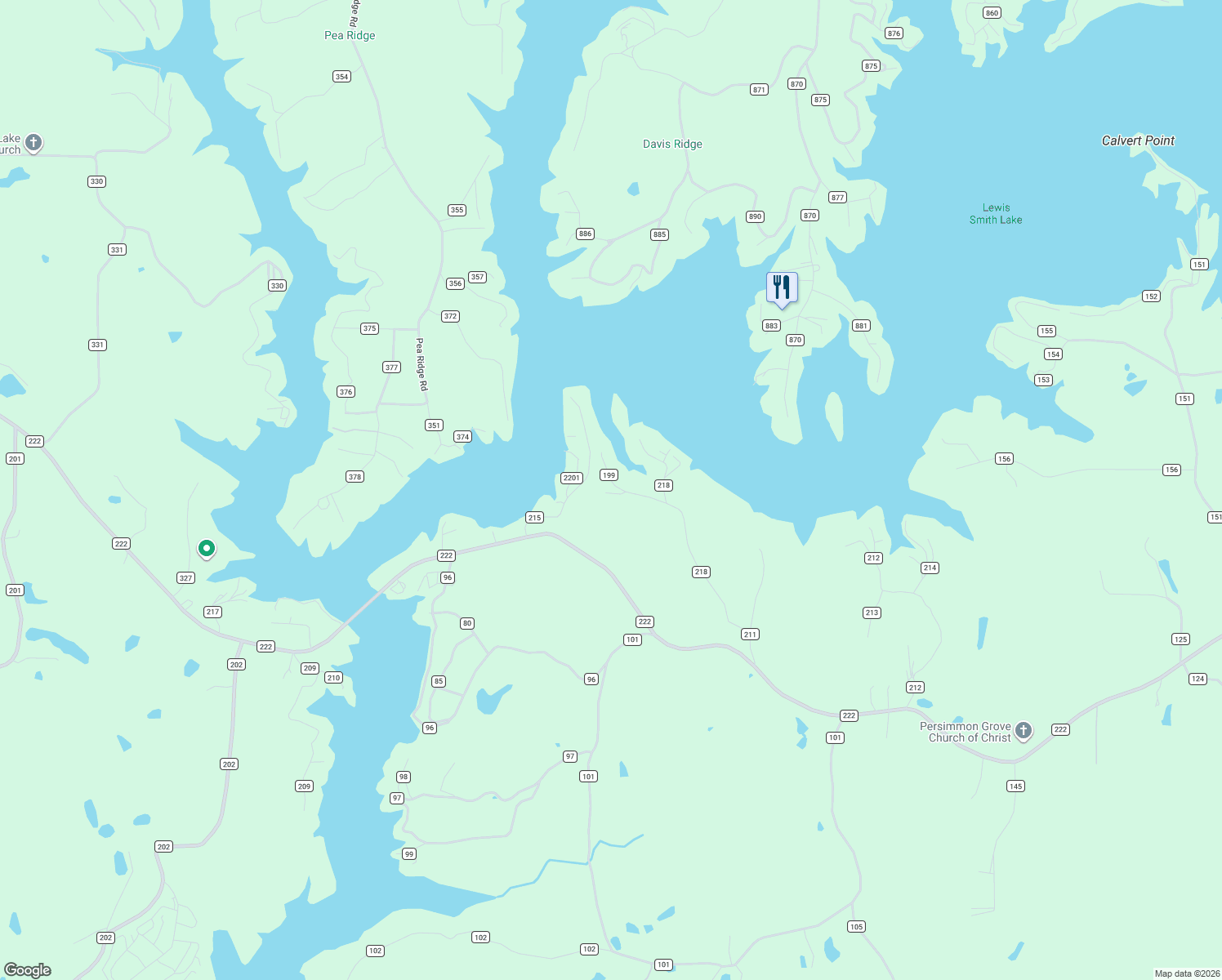 map of restaurants, bars, coffee shops, grocery stores, and more near 260 County Road 199 in Bremen