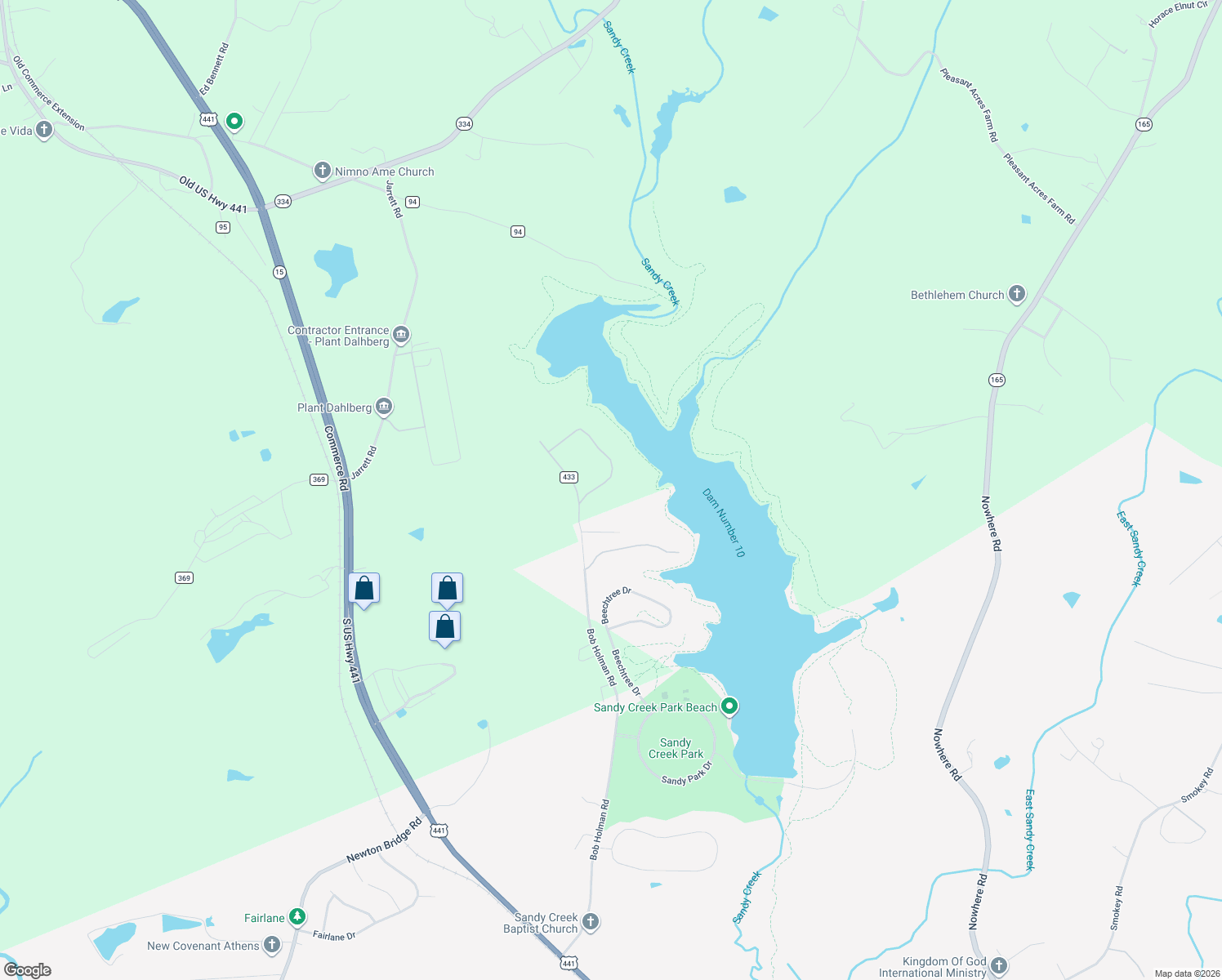 map of restaurants, bars, coffee shops, grocery stores, and more near 177 Waterford Place in Athens