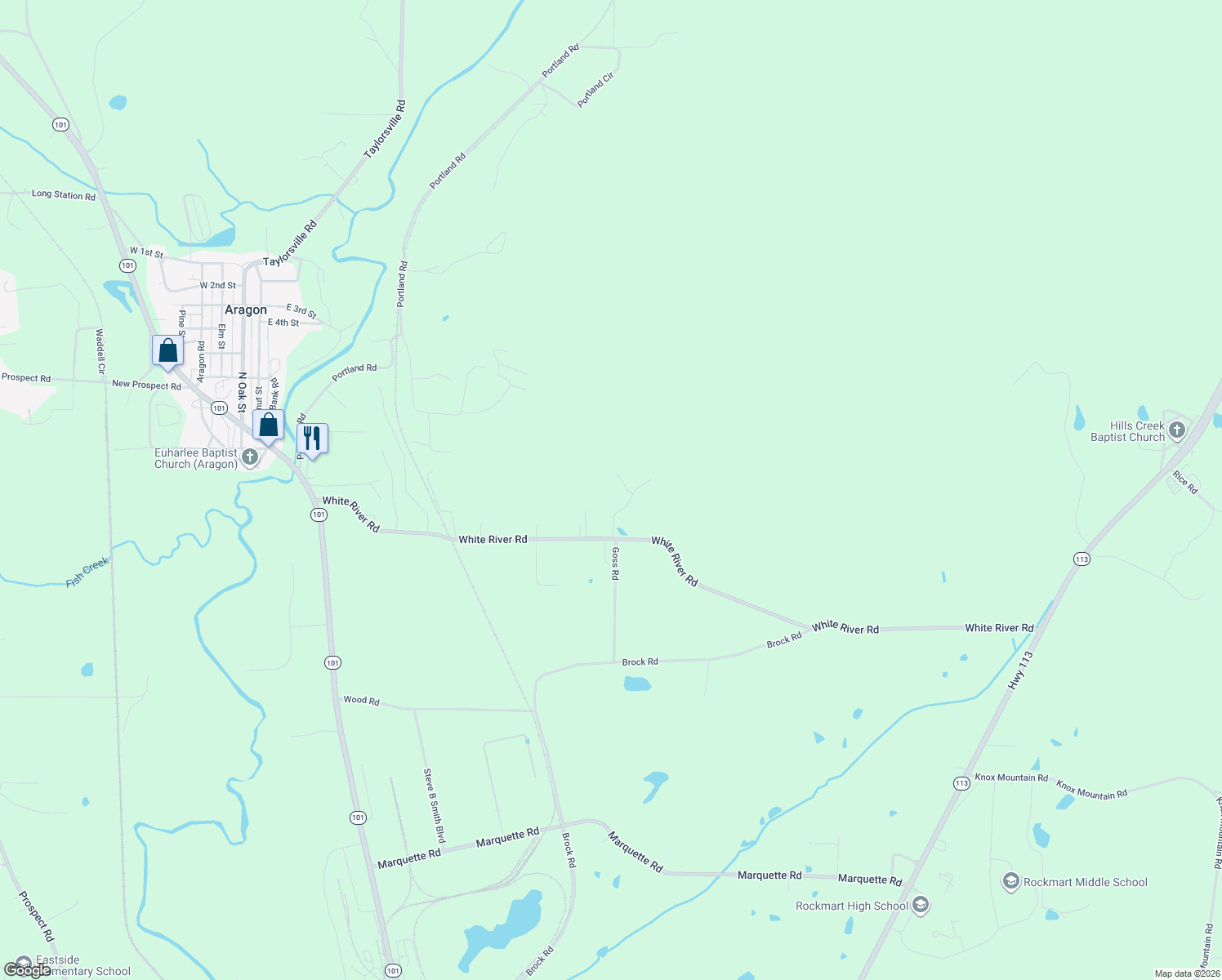 map of restaurants, bars, coffee shops, grocery stores, and more near 19 Sarah's Hollow Road in Rockmart