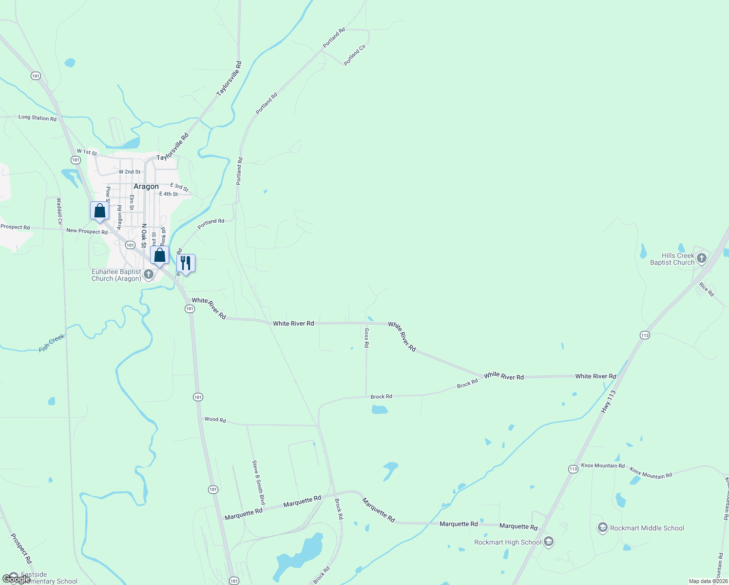 map of restaurants, bars, coffee shops, grocery stores, and more near 19 Sarah's Hollow Road in Rockmart