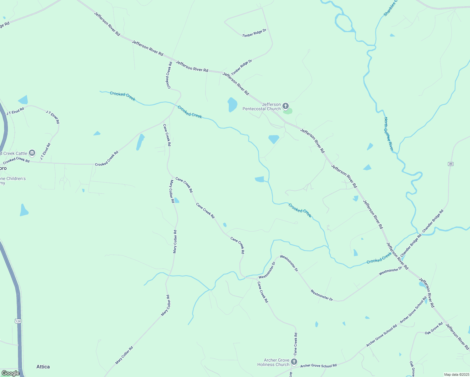 map of restaurants, bars, coffee shops, grocery stores, and more near 920 Cane Creek Road in Athens