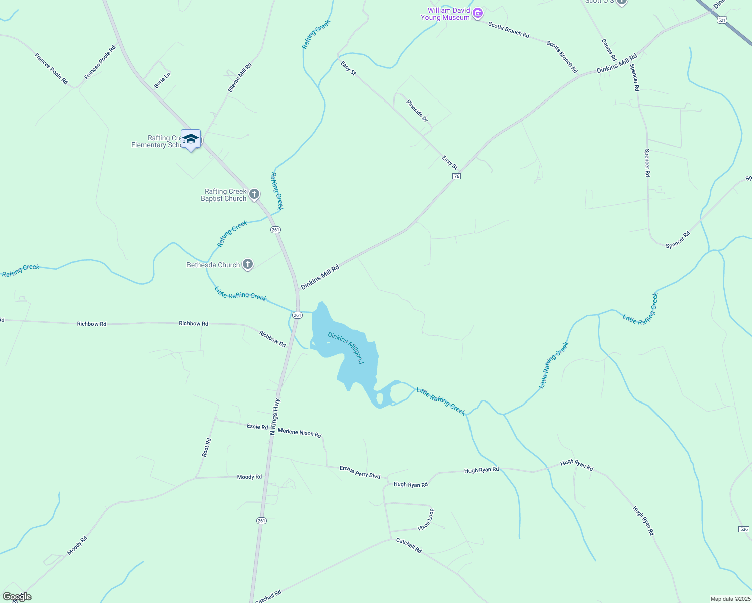 map of restaurants, bars, coffee shops, grocery stores, and more near 4190 Hosea Avenue in Rembert
