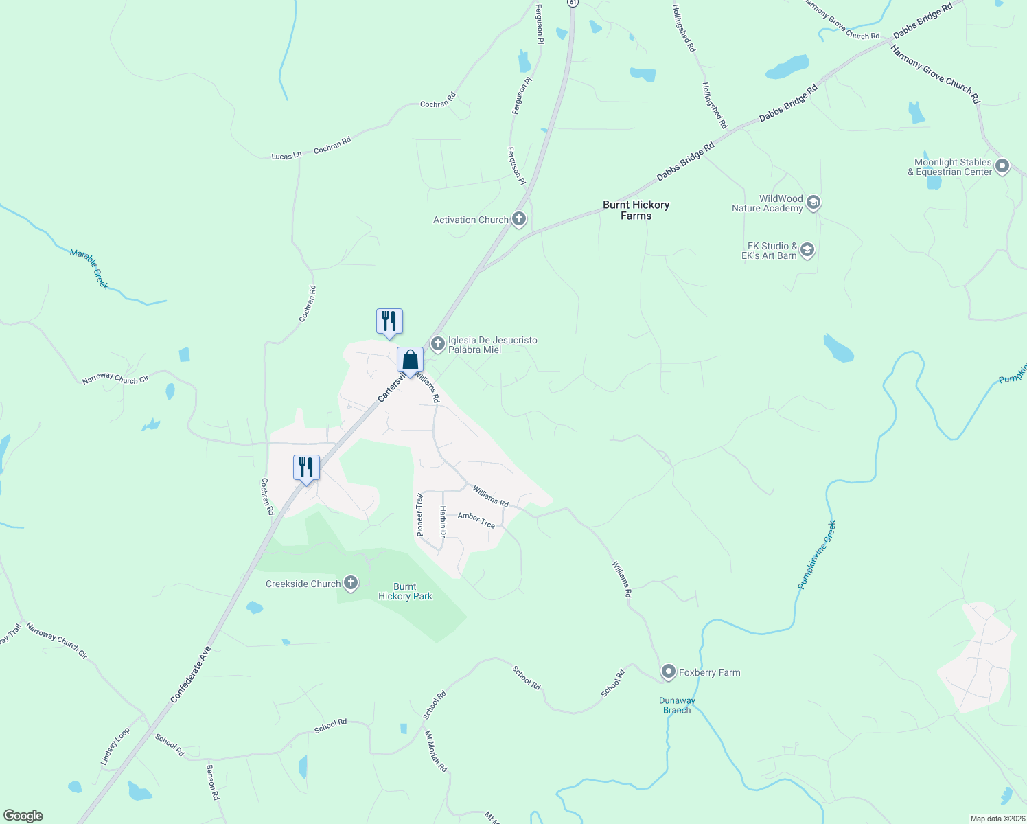 map of restaurants, bars, coffee shops, grocery stores, and more near 109 John Wesley Drive in Dallas