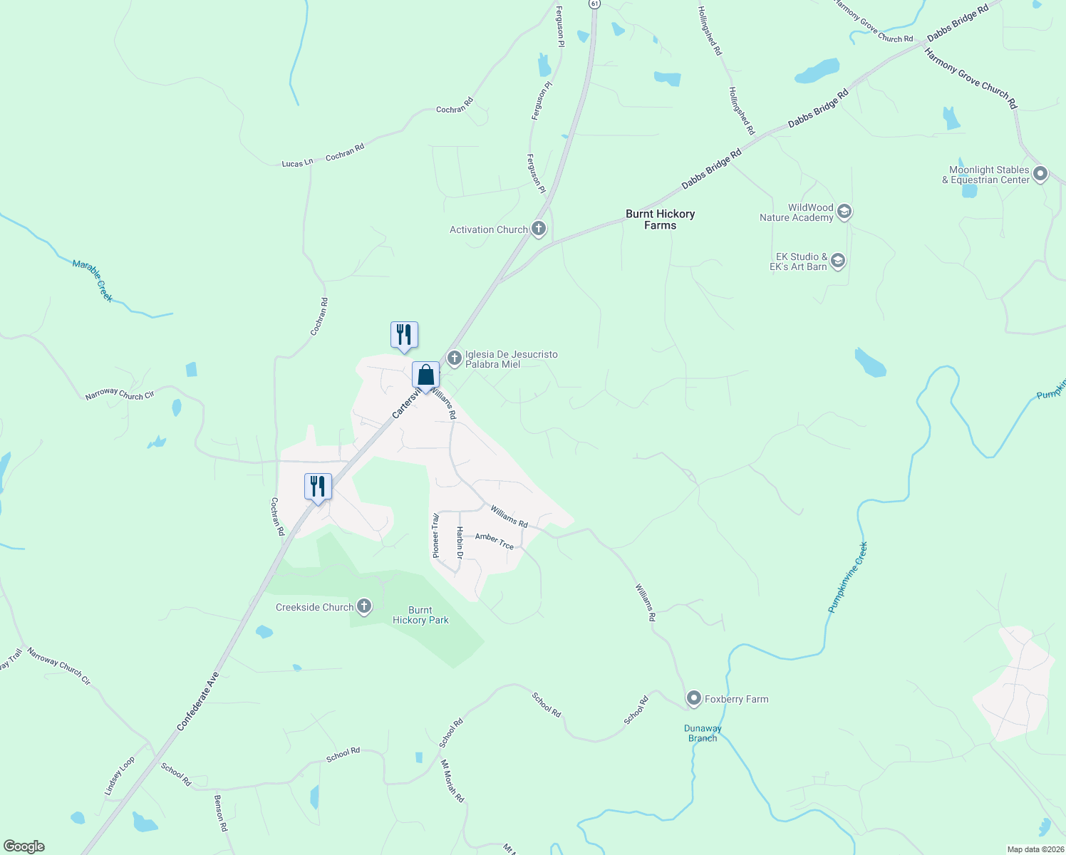 map of restaurants, bars, coffee shops, grocery stores, and more near 109 John Wesley Drive in Dallas