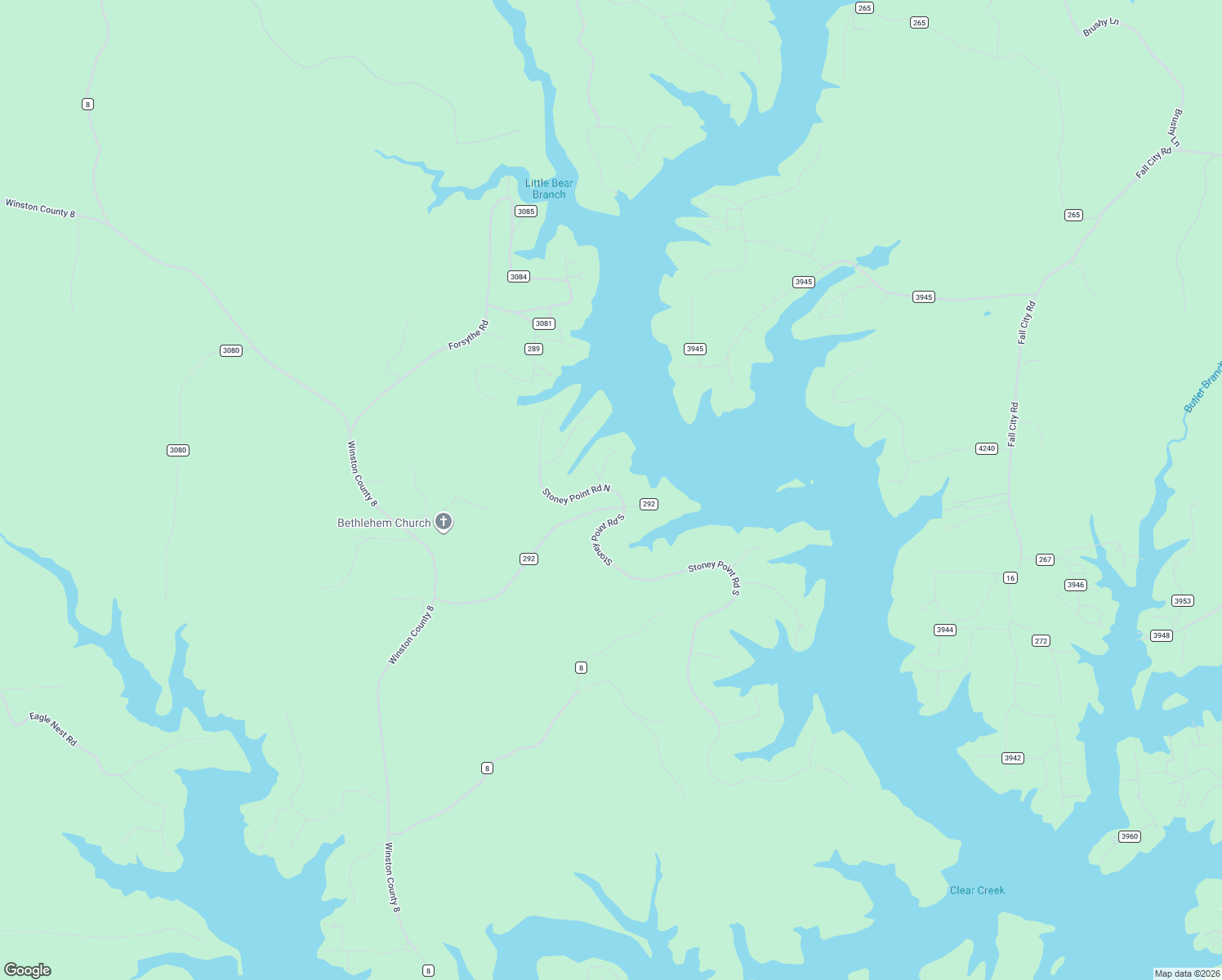 map of restaurants, bars, coffee shops, grocery stores, and more near 2-98 Stoney Point Road North in Double Springs