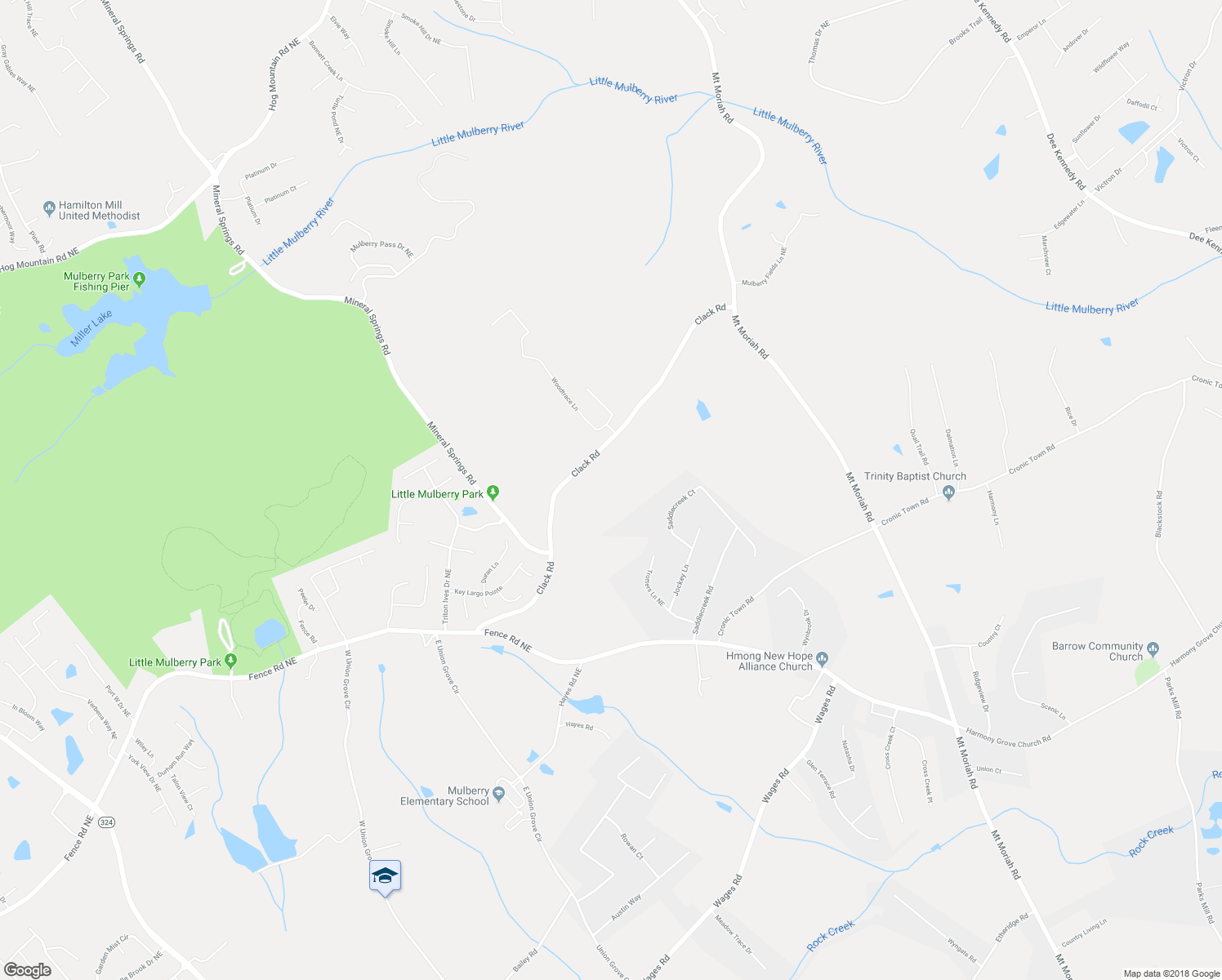 map of restaurants, bars, coffee shops, grocery stores, and more near 4405 Clack Road in Auburn