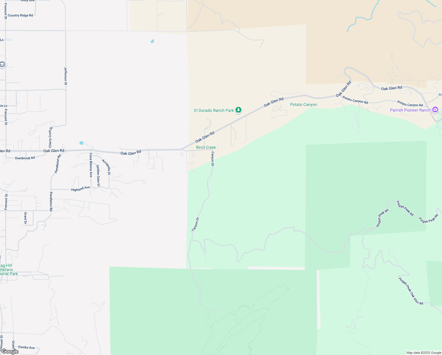 map of restaurants, bars, coffee shops, grocery stores, and more near 13404 Limestone Drive in Yucaipa