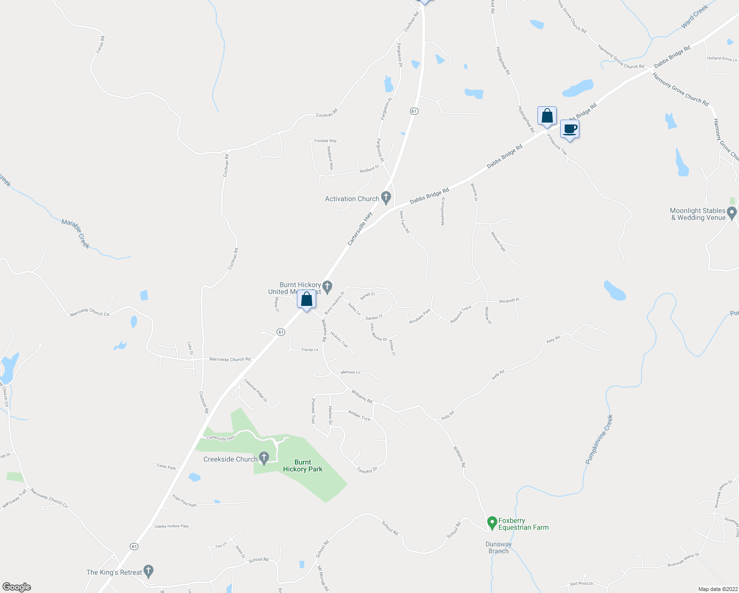 map of restaurants, bars, coffee shops, grocery stores, and more near 110 Benell Court in Dallas
