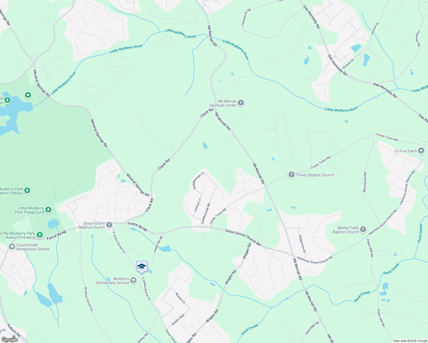 map of restaurants, bars, coffee shops, grocery stores, and more near 4373 Saddlecreek Court in Auburn