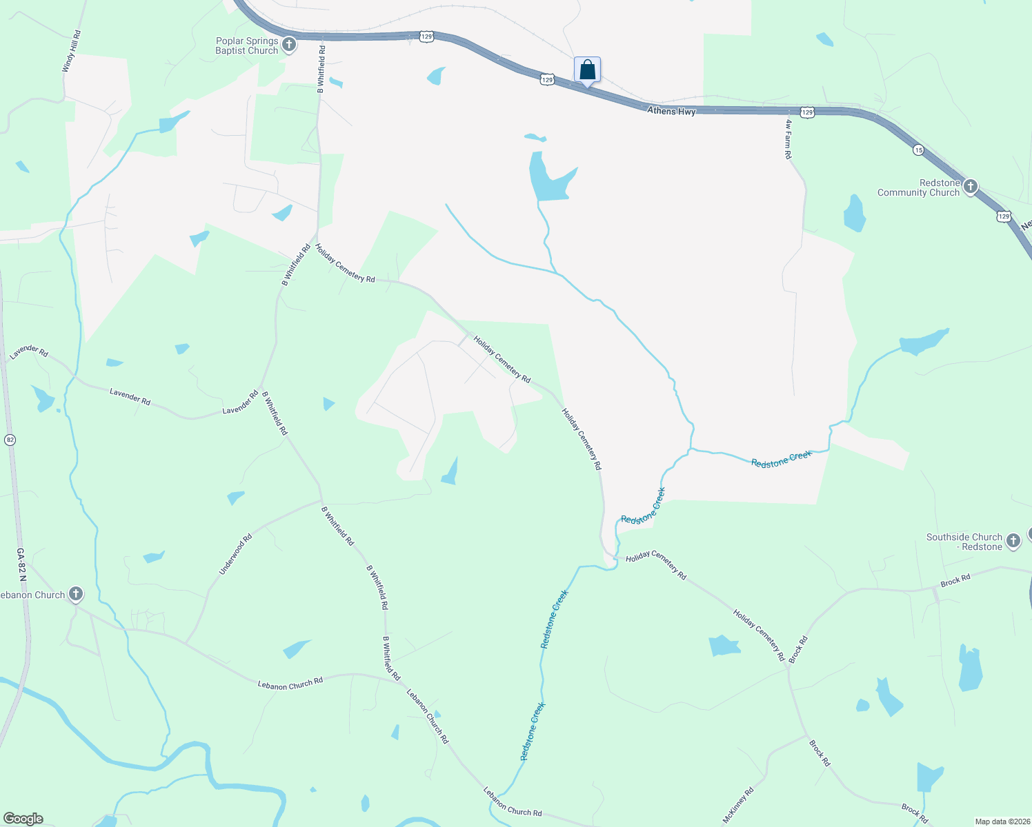 map of restaurants, bars, coffee shops, grocery stores, and more near 119 Riley Road in Jefferson