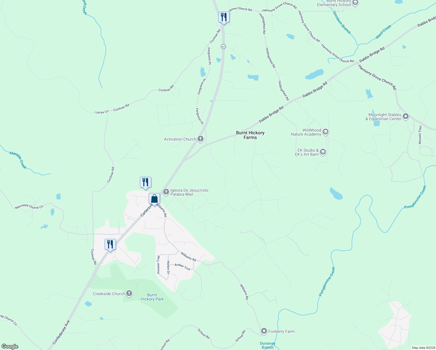 map of restaurants, bars, coffee shops, grocery stores, and more near 280 New Farm Road in Dallas