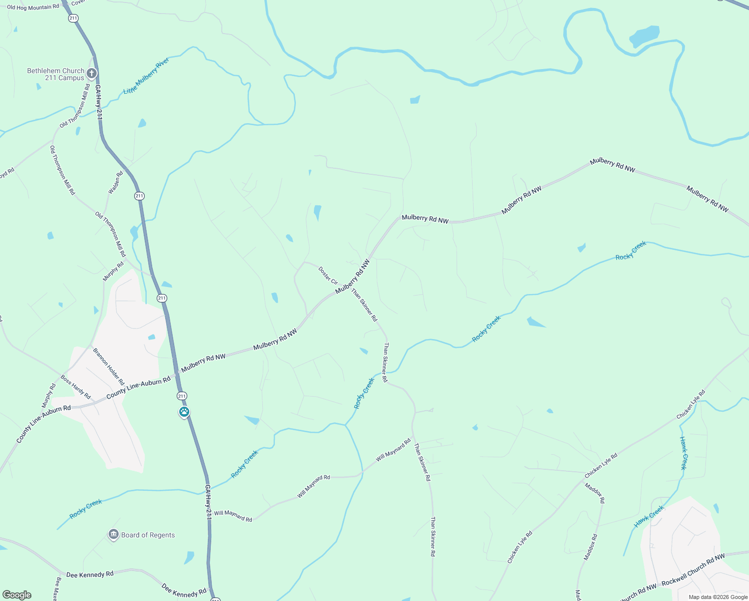 map of restaurants, bars, coffee shops, grocery stores, and more near 1931 Windstone Place in Winder