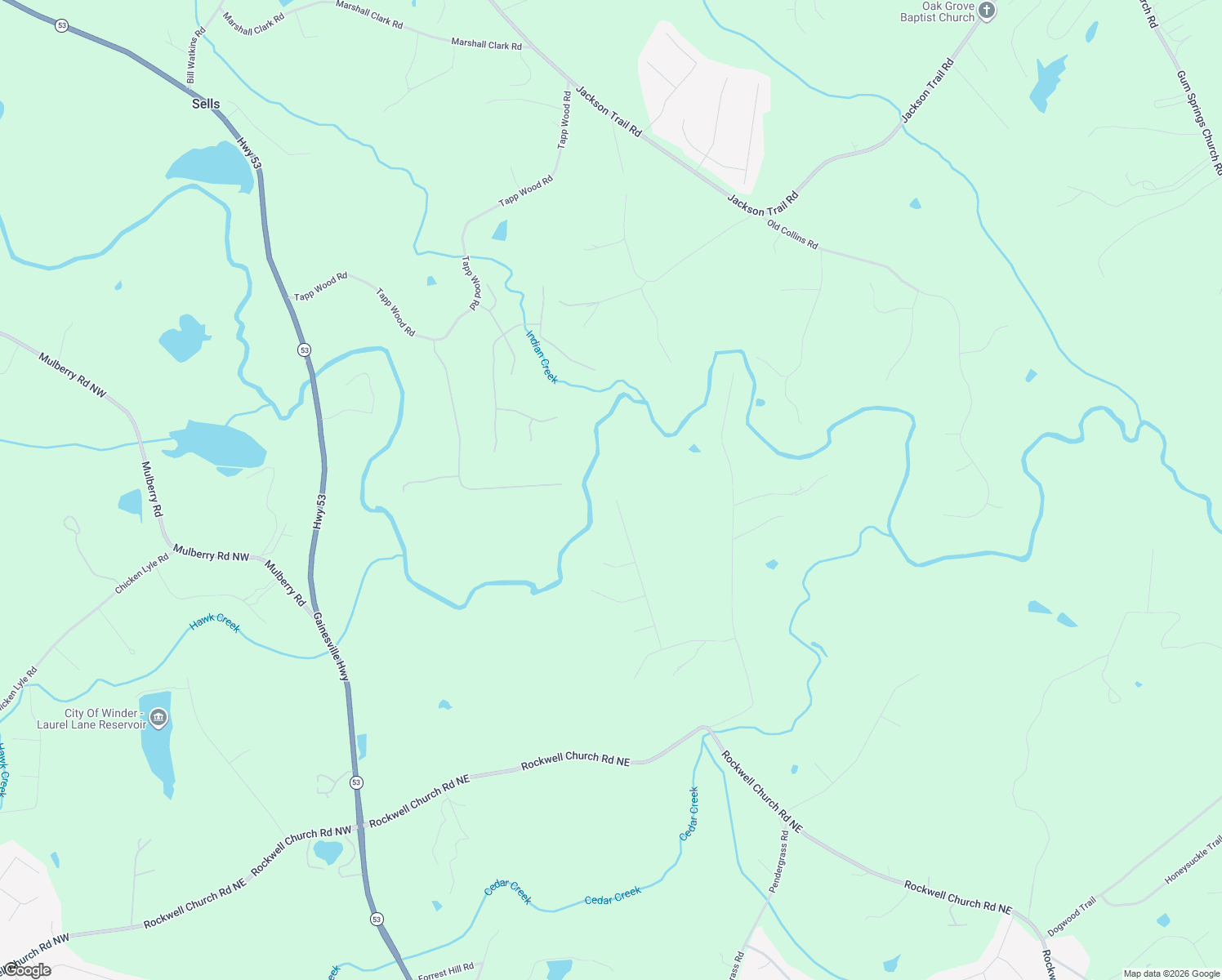 map of restaurants, bars, coffee shops, grocery stores, and more near 199 Celestial Run in Winder