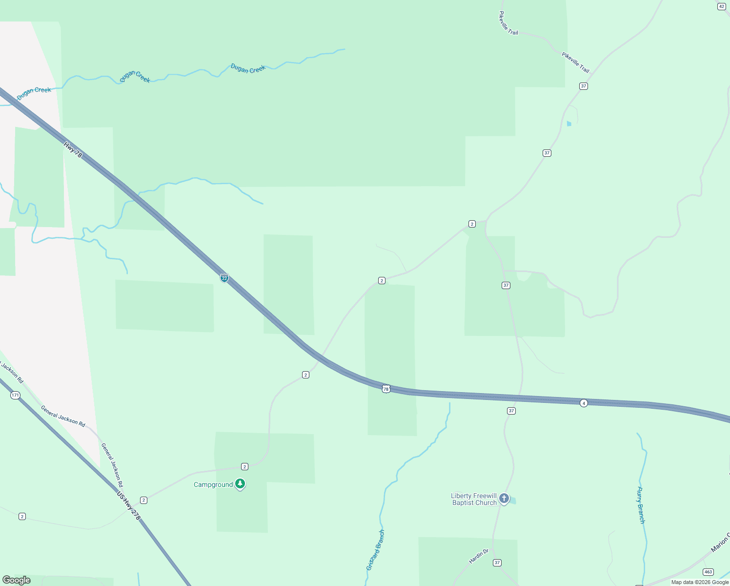 map of restaurants, bars, coffee shops, grocery stores, and more near 2203 County Road 2 in Hamilton