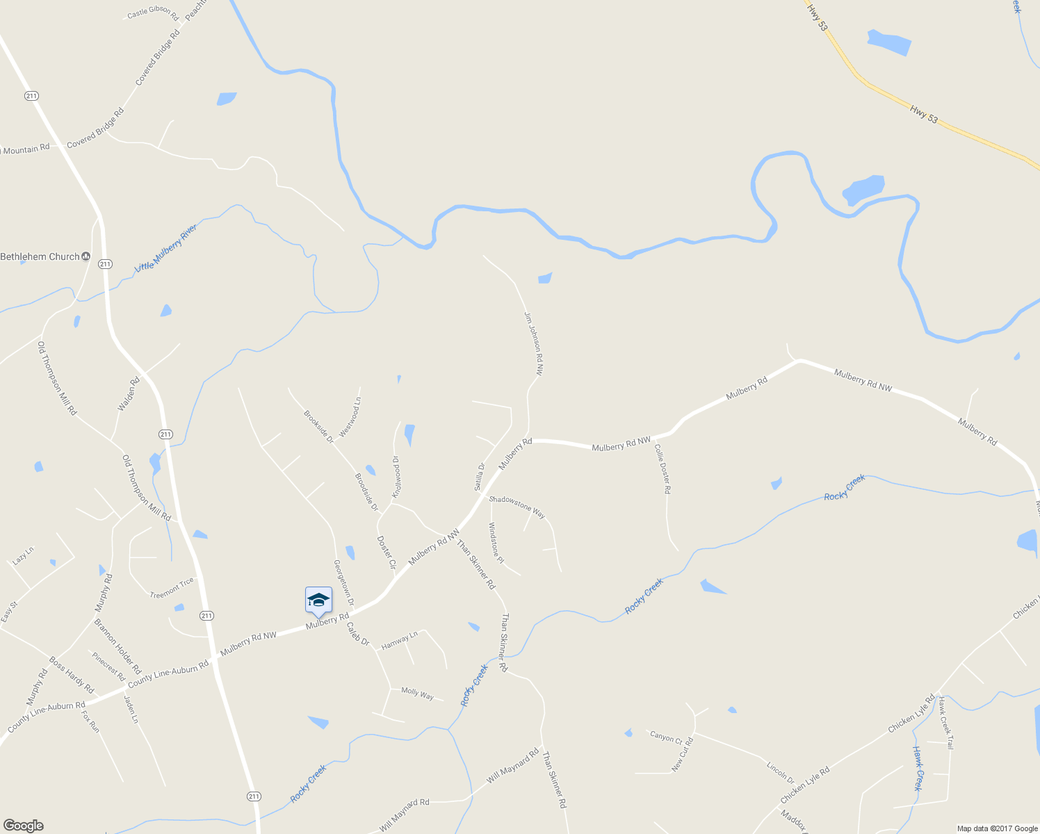 map of restaurants, bars, coffee shops, grocery stores, and more near 1757 Satilla Drive in Winder