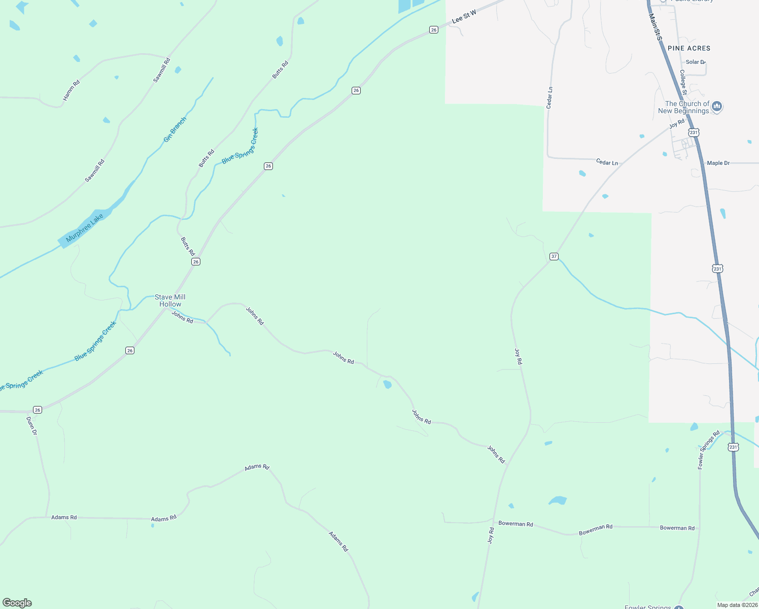 map of restaurants, bars, coffee shops, grocery stores, and more near 1149 Johns Road in Blountsville