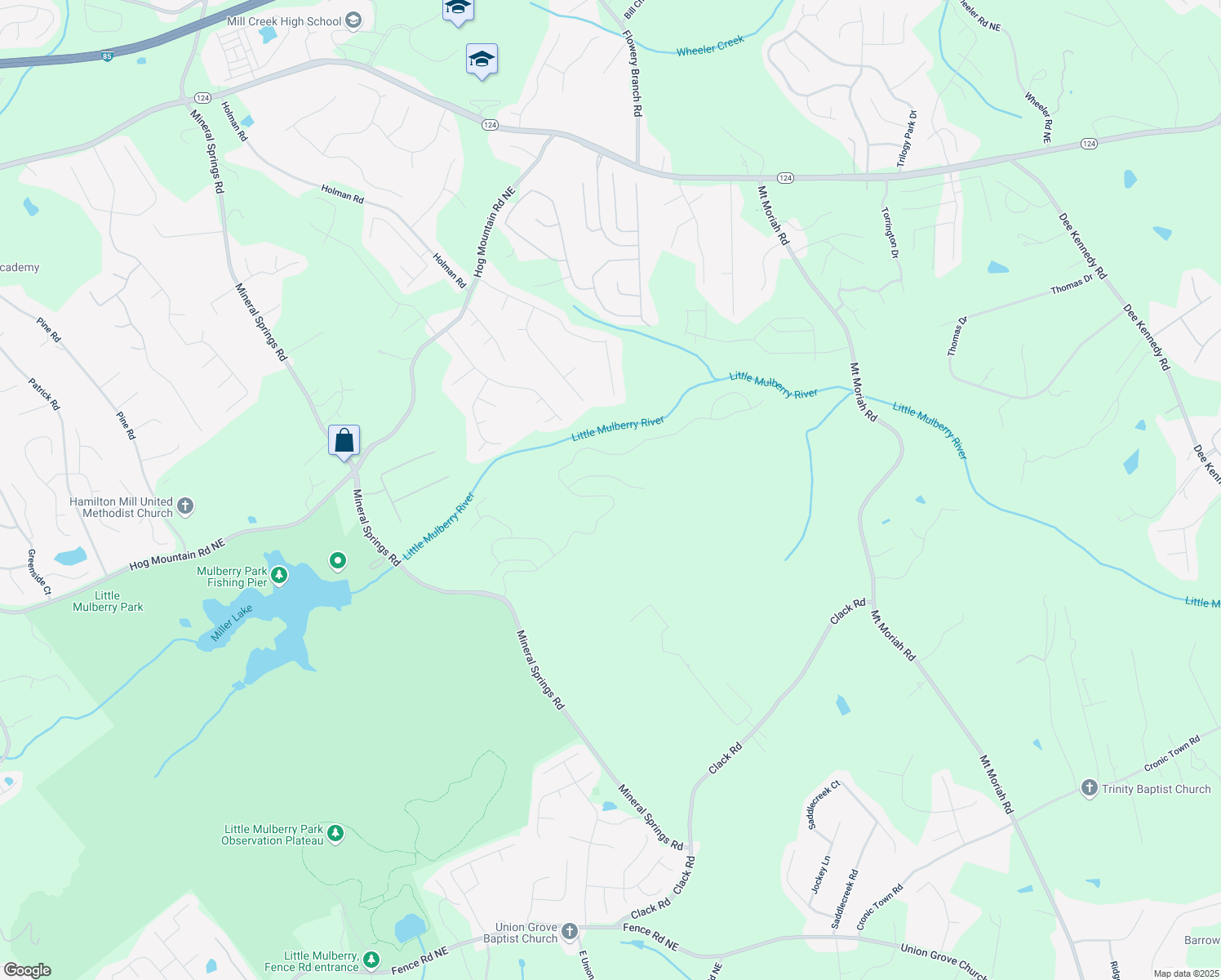 map of restaurants, bars, coffee shops, grocery stores, and more near 4449 Sierra Creek Drive Northeast in Auburn