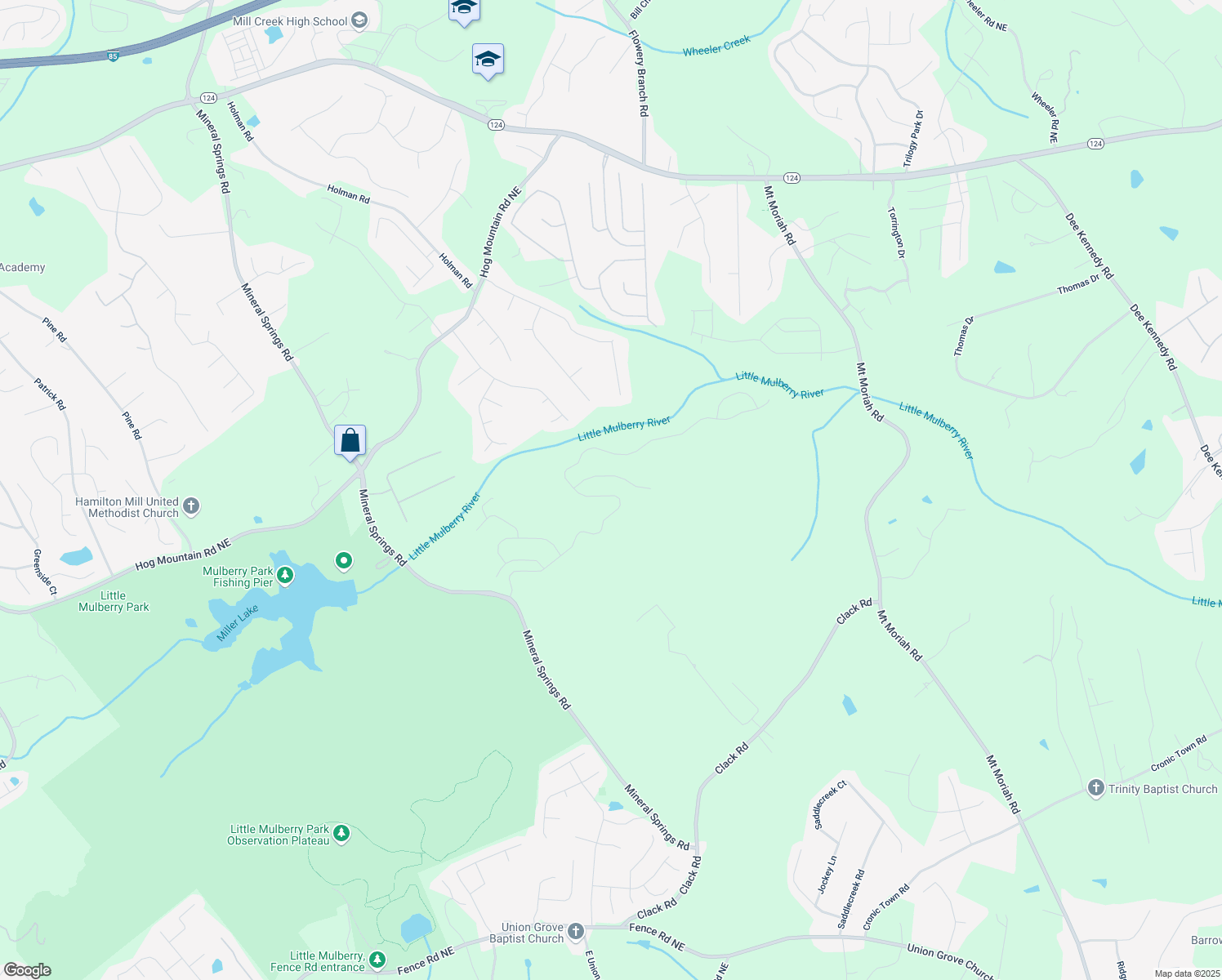 map of restaurants, bars, coffee shops, grocery stores, and more near 4459 Sierra Creek Drive Northeast in Auburn