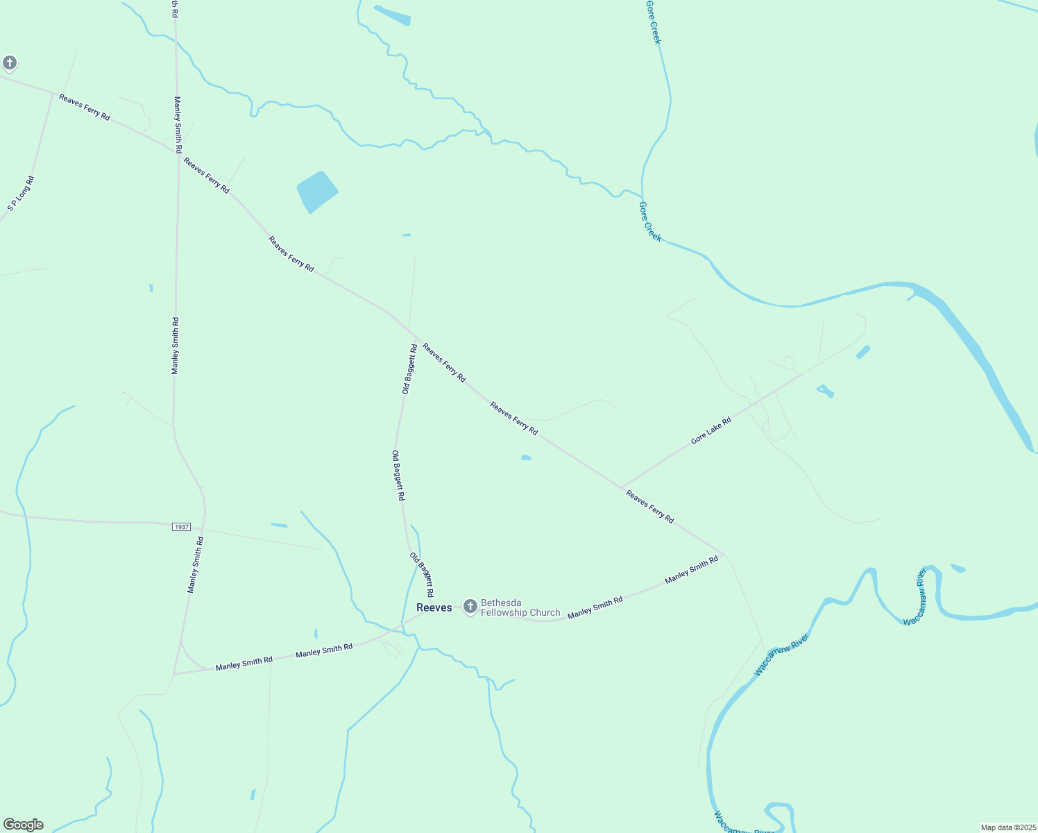 map of restaurants, bars, coffee shops, grocery stores, and more near 3231 Reaves Ferry Road in Nakina