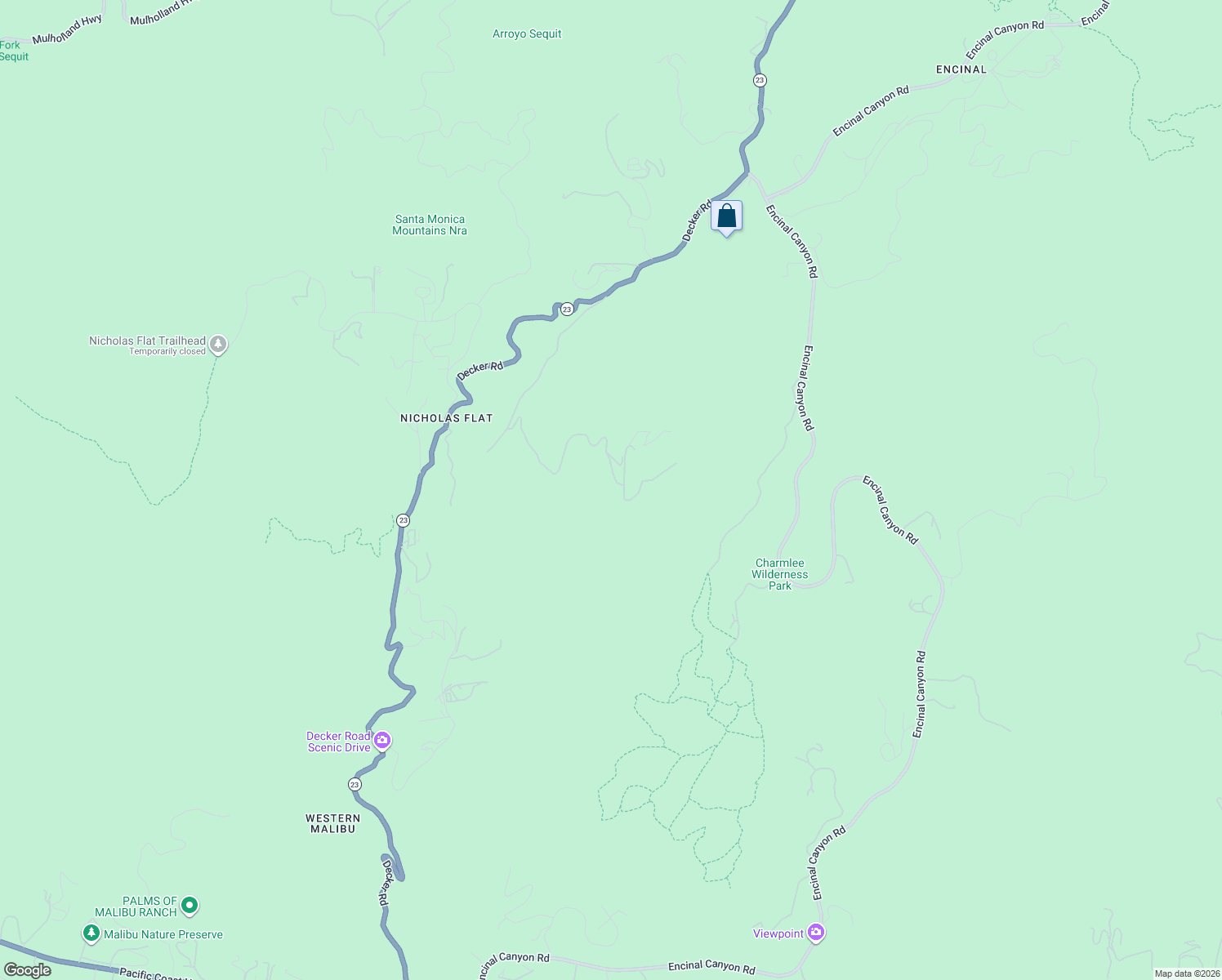 map of restaurants, bars, coffee shops, grocery stores, and more near 3065 South Foose Road in Malibu