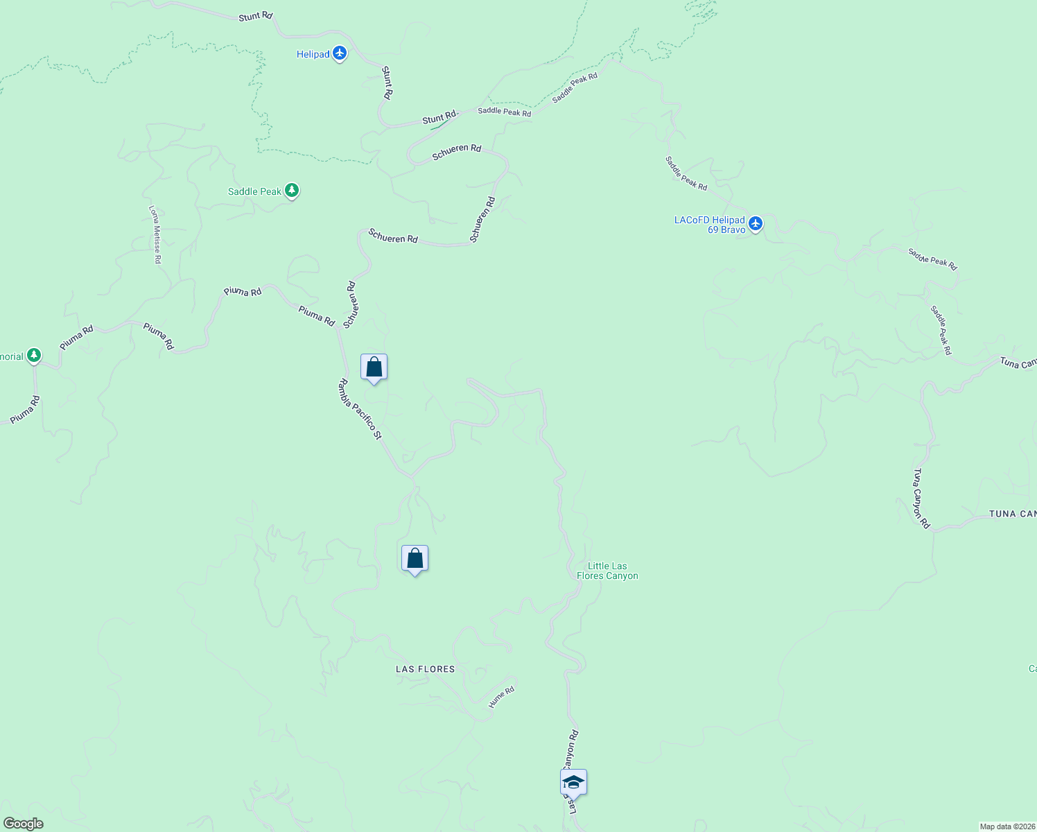 map of restaurants, bars, coffee shops, grocery stores, and more near 2315 Live Oak Meadows Road in Malibu