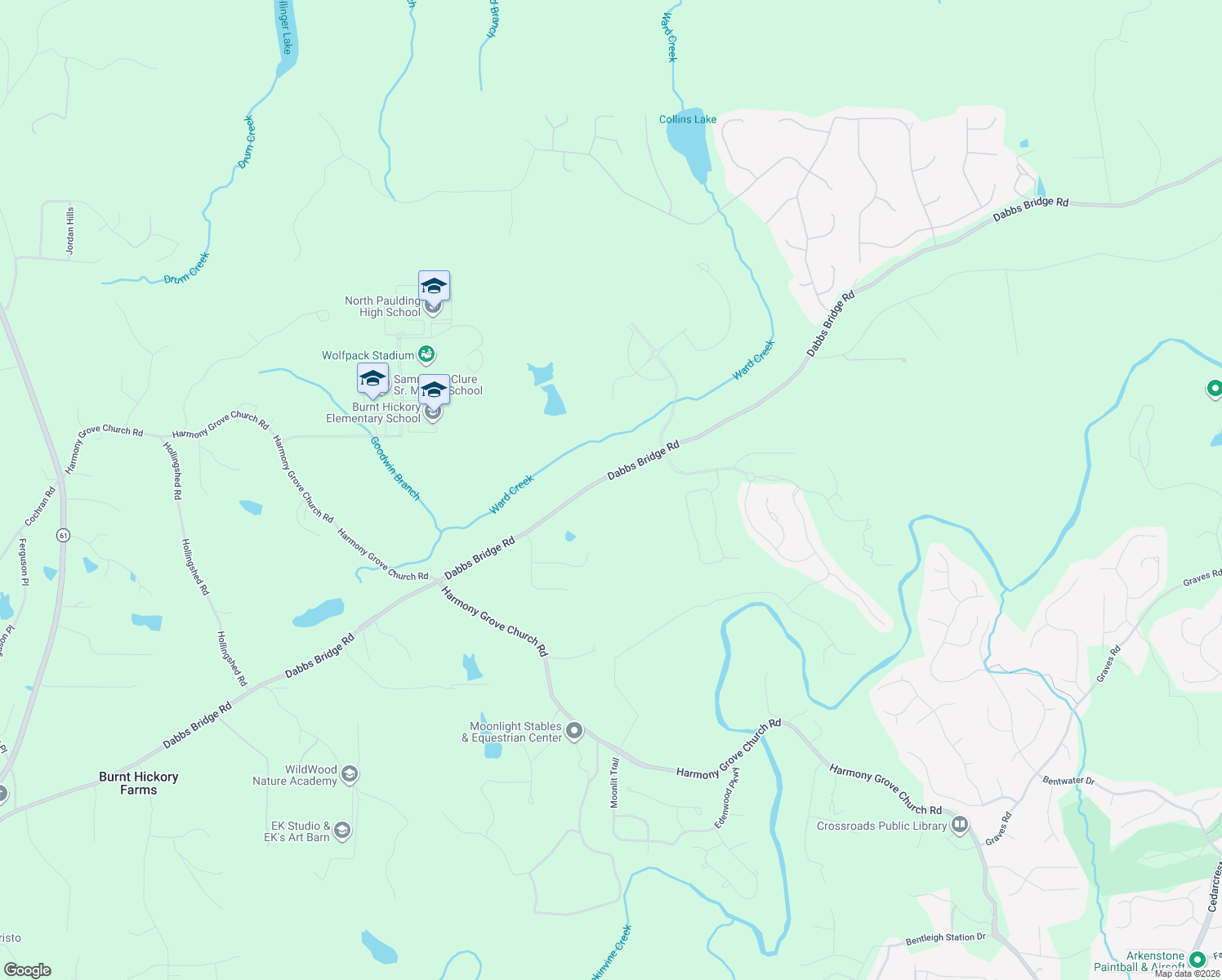 map of restaurants, bars, coffee shops, grocery stores, and more near 2138 Dabbs Bridge Road in Dallas