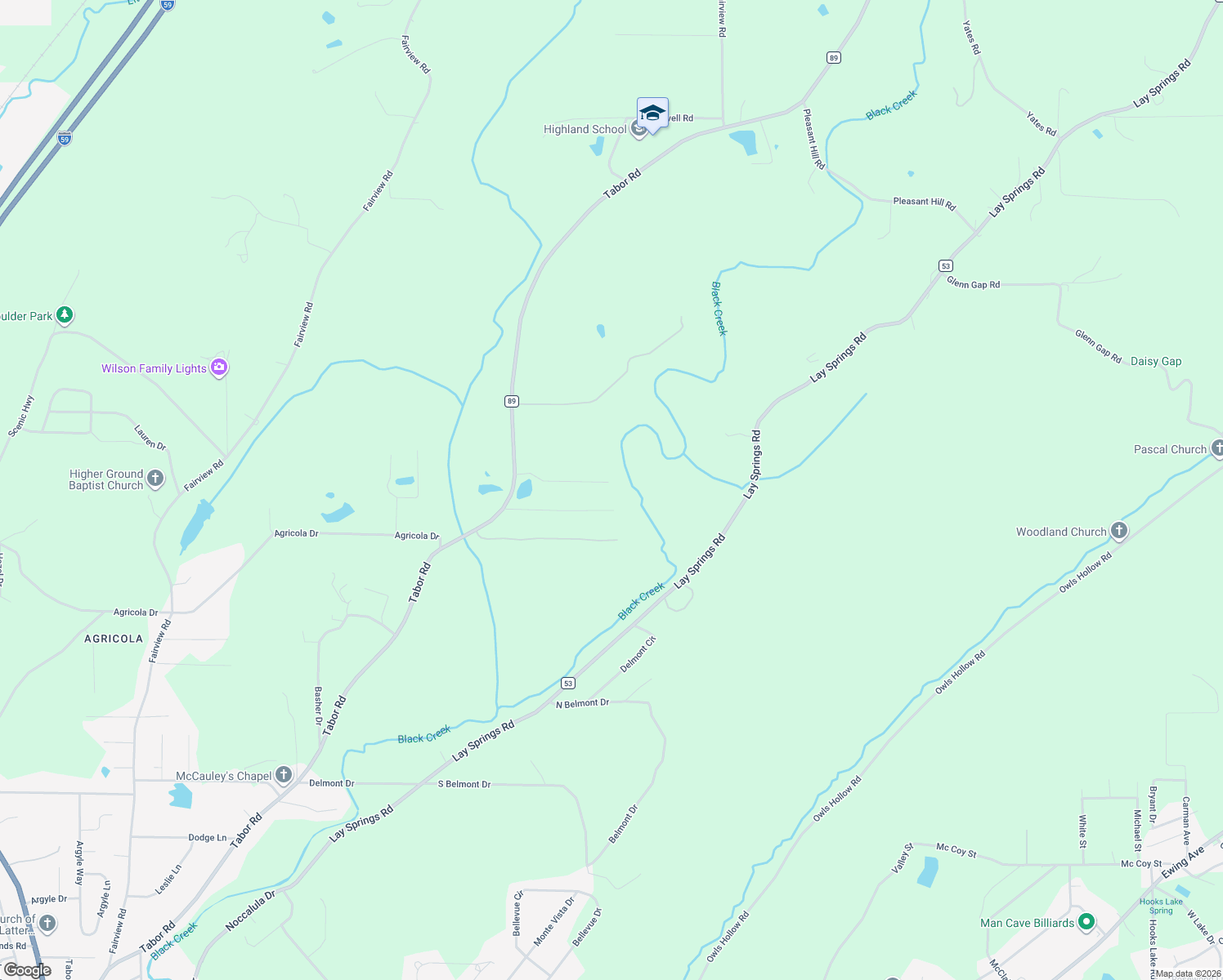 map of restaurants, bars, coffee shops, grocery stores, and more near 300 Davis Place in Gadsden