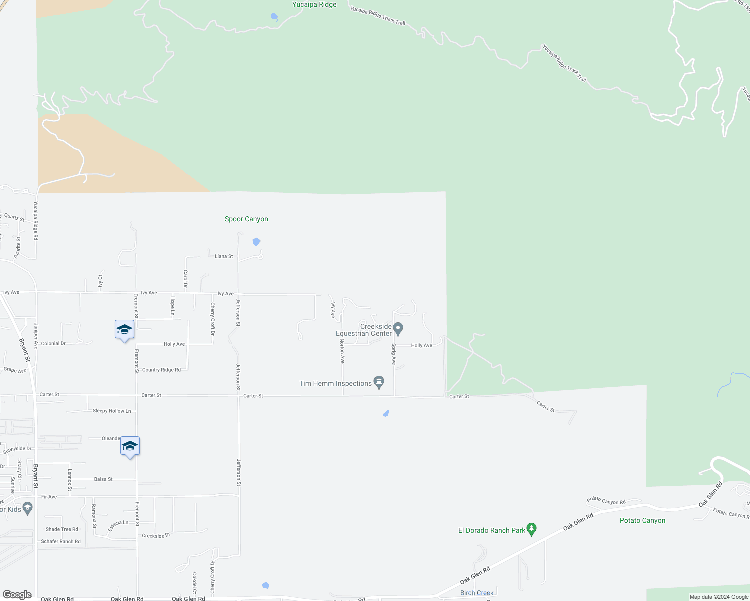 map of restaurants, bars, coffee shops, grocery stores, and more near in Oak Glen