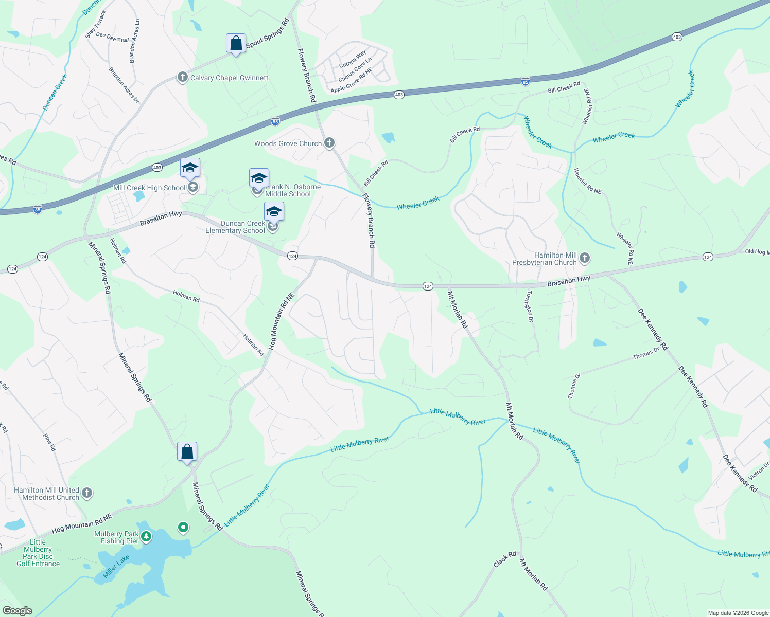 map of restaurants, bars, coffee shops, grocery stores, and more near 4714 Haven Drive in Auburn