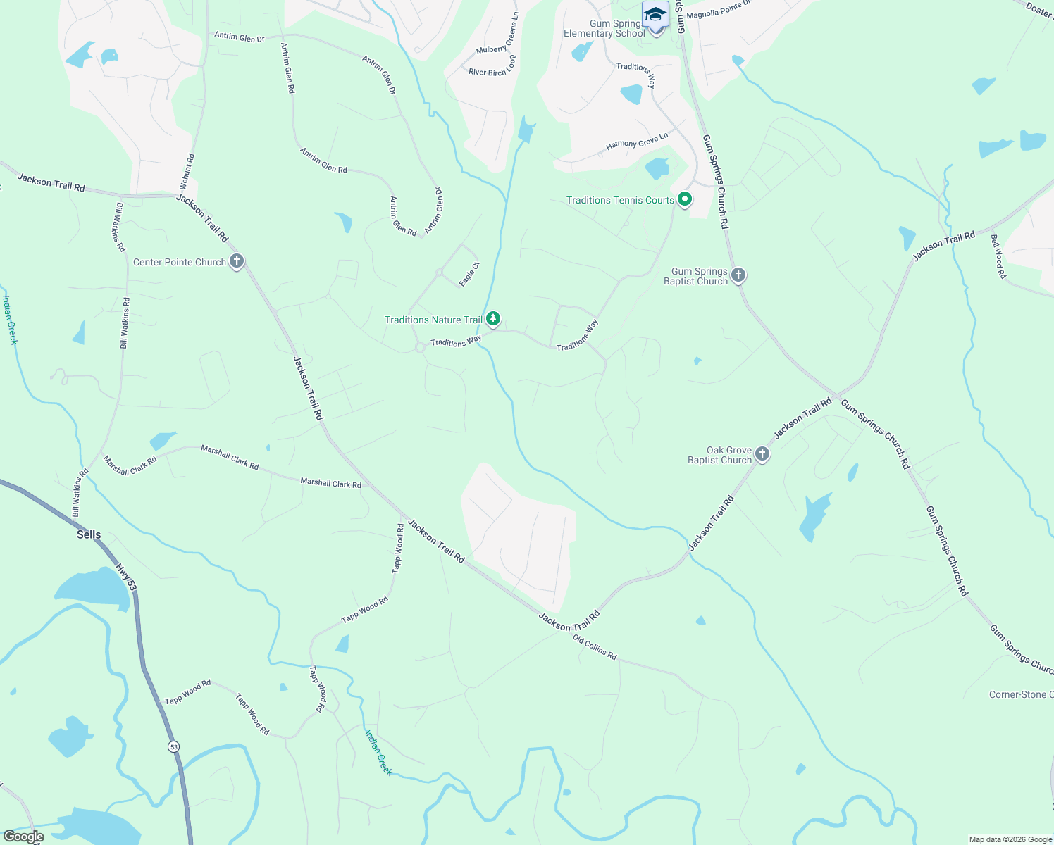 map of restaurants, bars, coffee shops, grocery stores, and more near 6170 Golf View Court in Jefferson